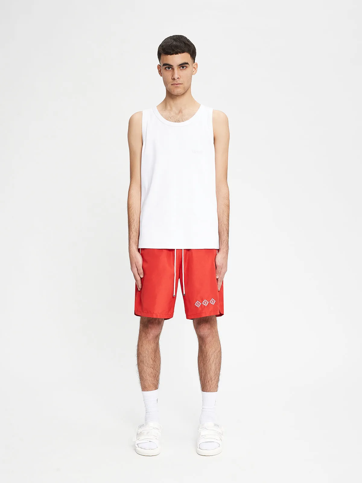SWIM SHORTS SYMBOL - LAVA RED