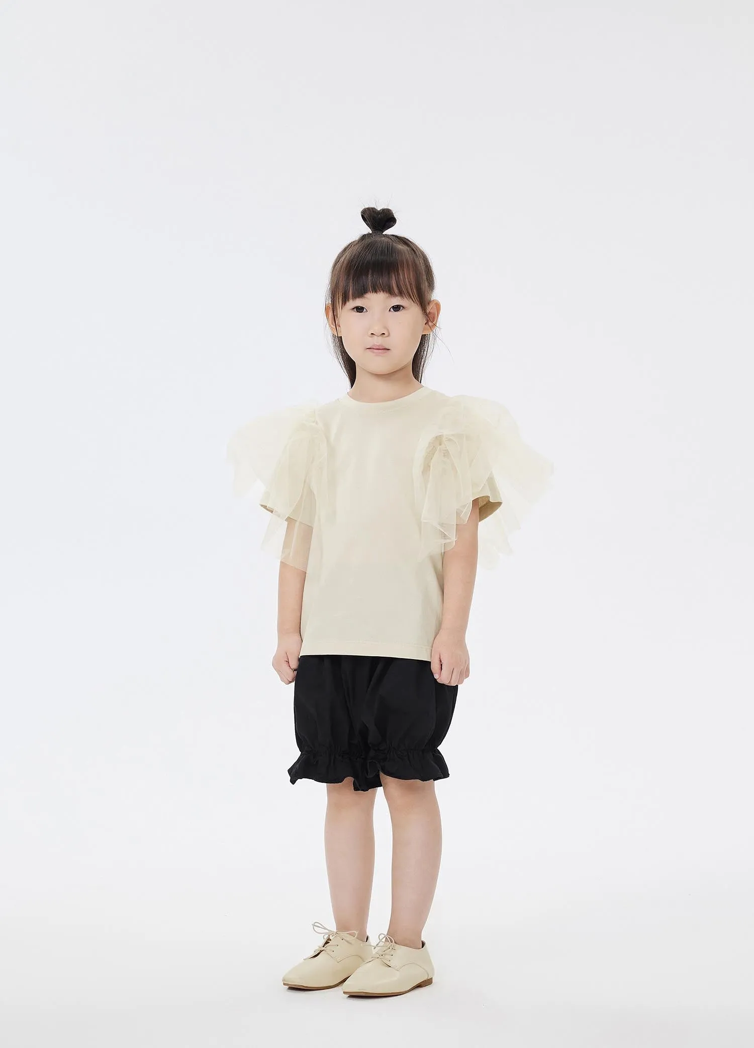 T-Shirt / jnby by JNBY Meshed Shoulder Short Sleeve T-Shirt (100% Cotton)