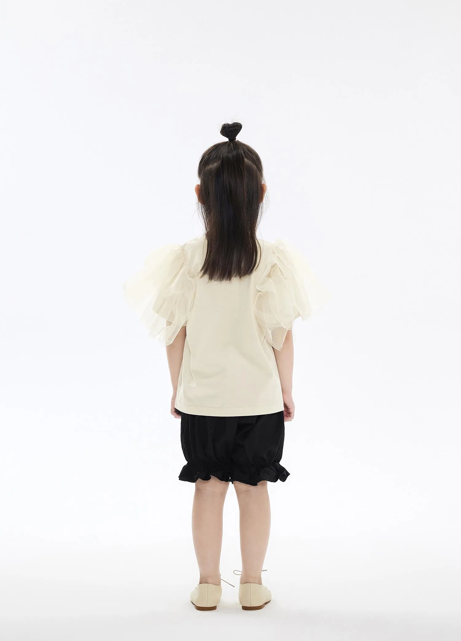 T-Shirt / jnby by JNBY Meshed Shoulder Short Sleeve T-Shirt (100% Cotton)
