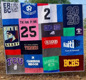 T Shirt Quilt DEPOSIT Memory Blanket High School Graduation Gift for Senior Graduate Birthday Gift Teenager College University Mosaic Modern