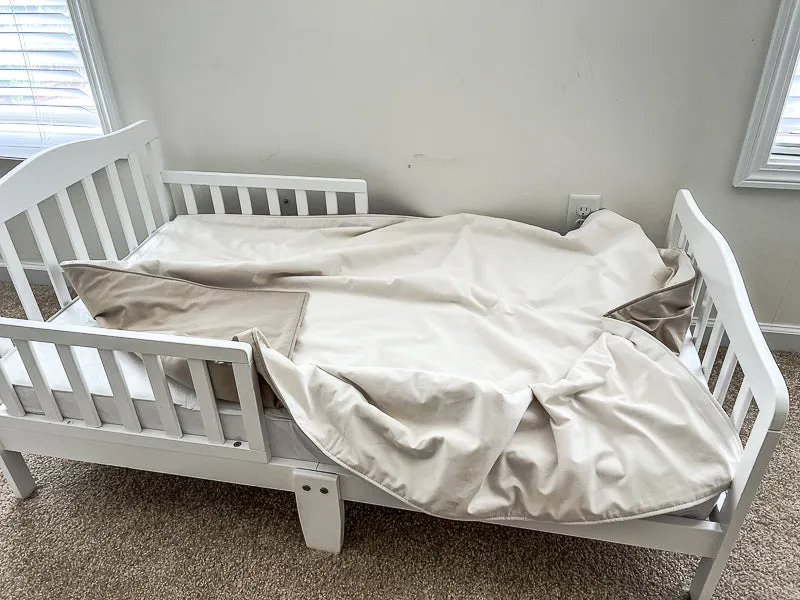 Tan and Natural Toddler Crib Bedding Set