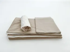 Tan and Natural Toddler Crib Bedding Set
