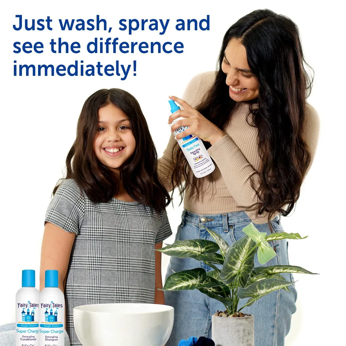 Tangle Tamer Detangling Spray for Kids - Ultra Moisturizing and anti Frizz Protection - Paraben Free, Sulfate Free - 12 Oz