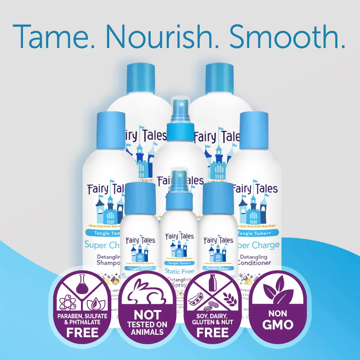 Tangle Tamer Detangling Spray for Kids - Ultra Moisturizing and anti Frizz Protection - Paraben Free, Sulfate Free - 12 Oz