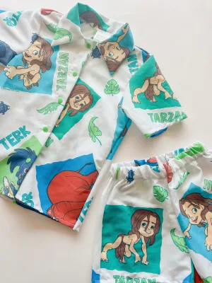 Tarzan Button Tee & Short Set (5-6T)