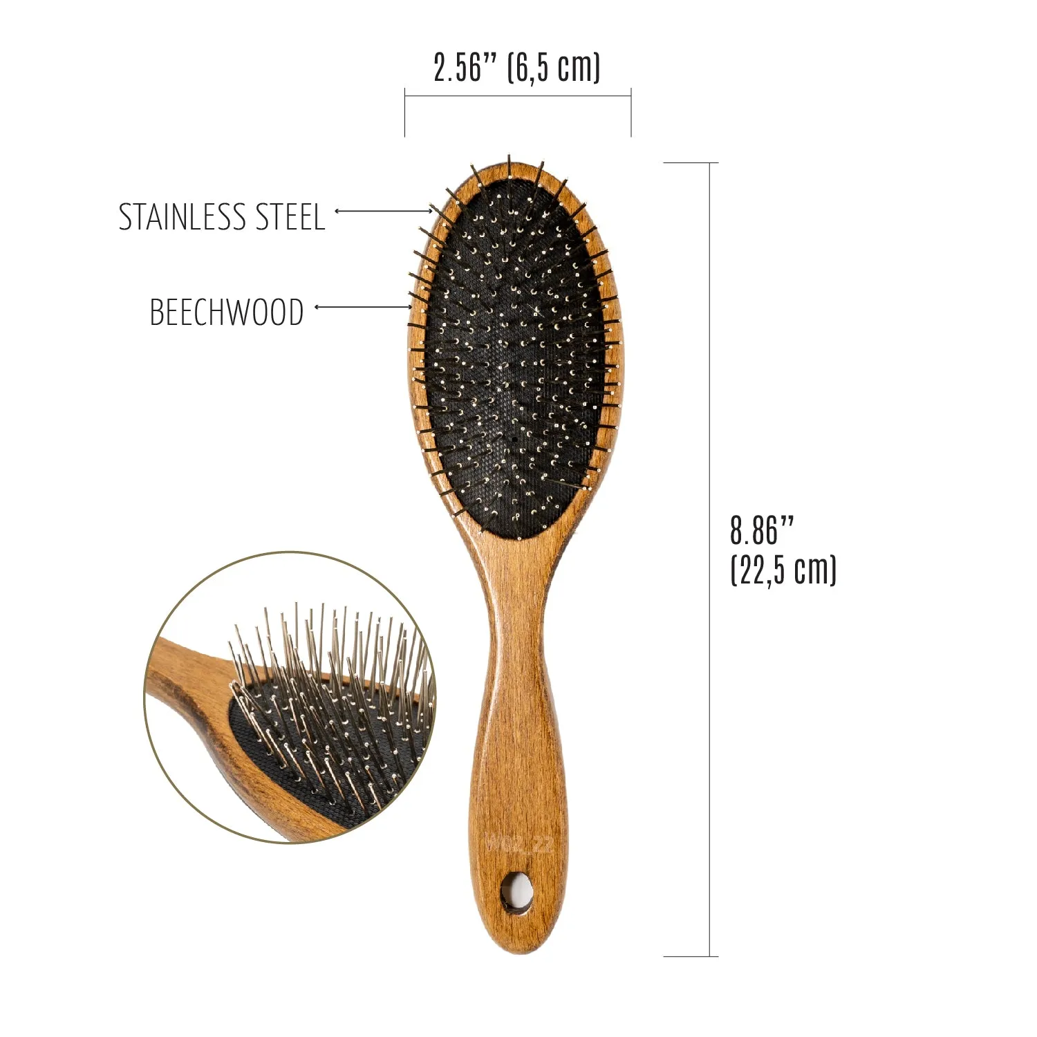 Tauro Pro Line Prestige Wooden Massage Dog & Cat Brush For All Hair Type To Improve Circulation And Promote Healthy Hair Growth