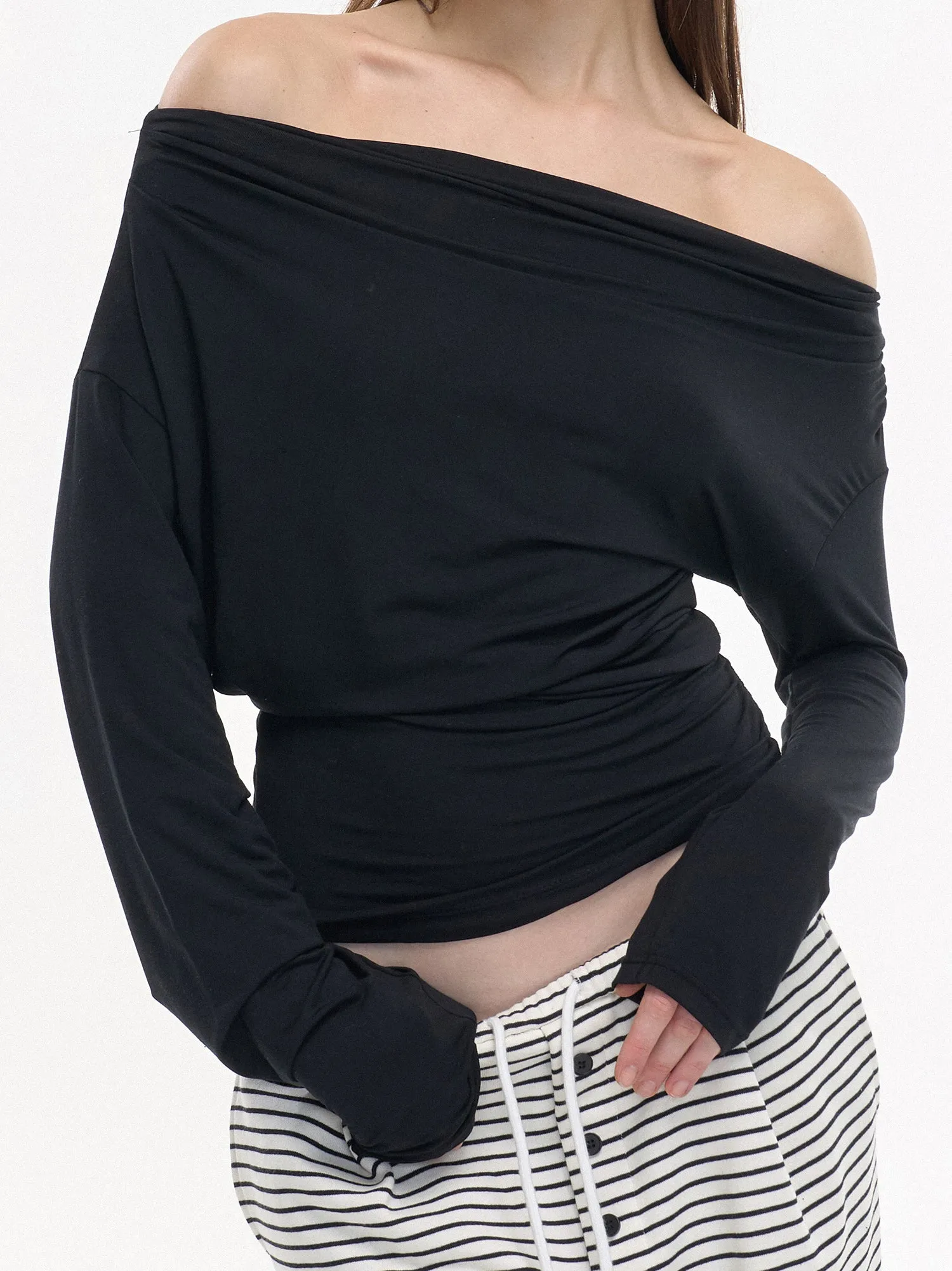 Tencel Off-Shoulder Top