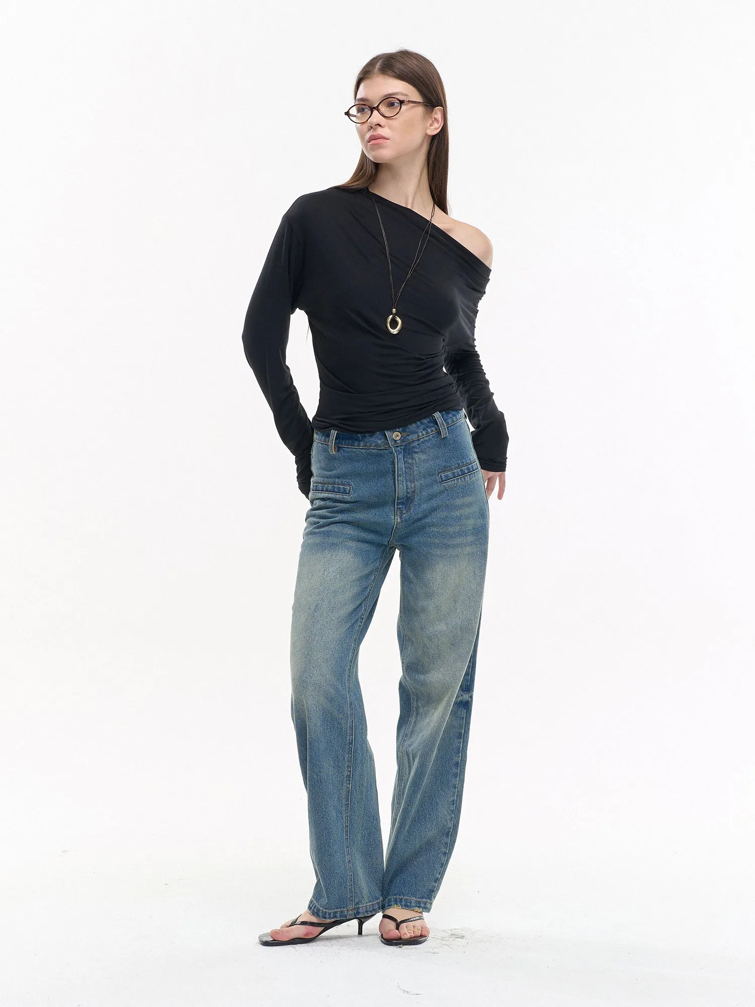 Tencel Off-Shoulder Top