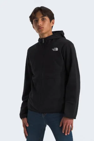 The North Face Glacier Full Zip Hooded Jacket for Big Kids in Black | NF0A8AZK-JK3
