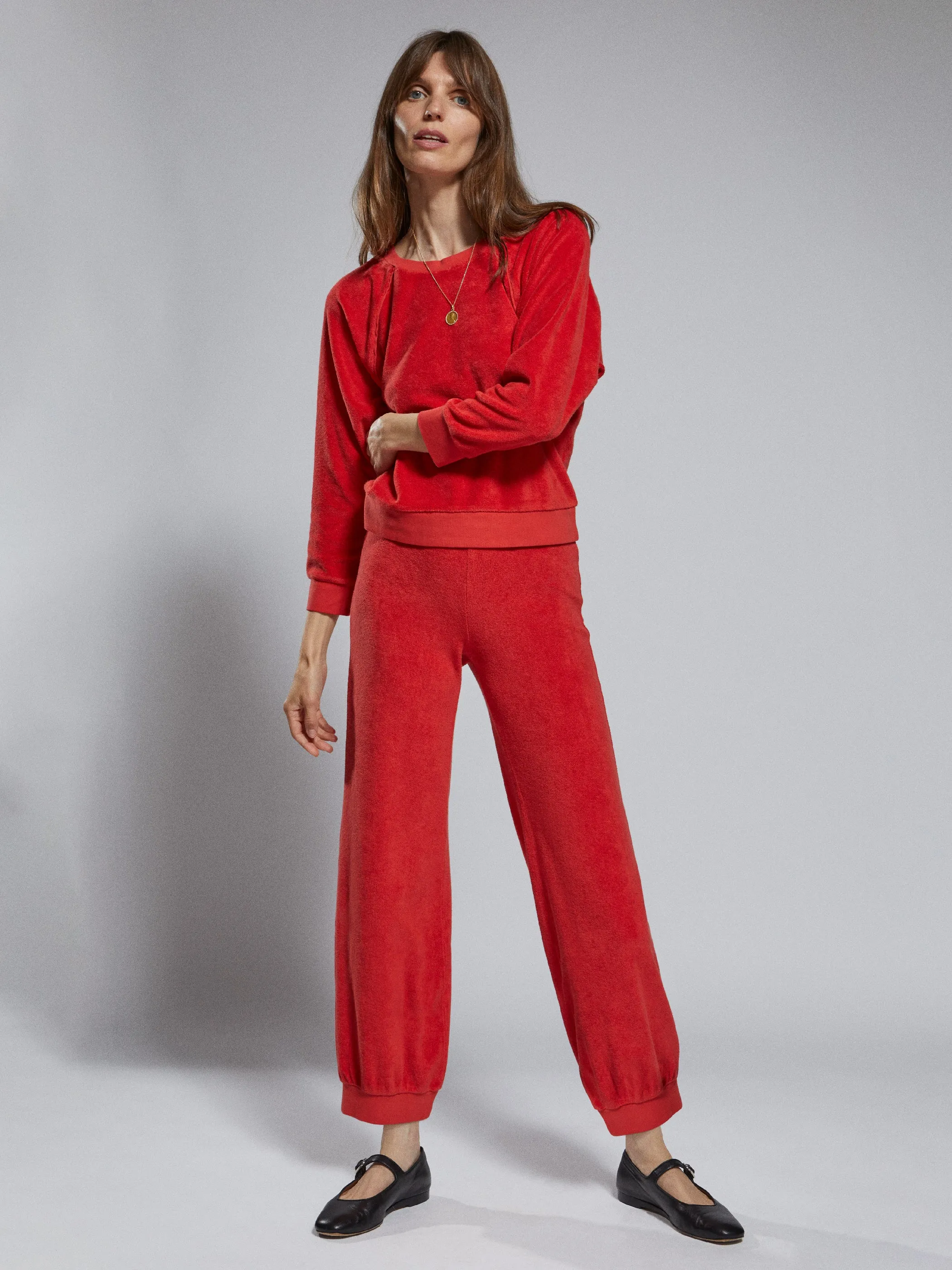 The Saba Raglan Top in Terry