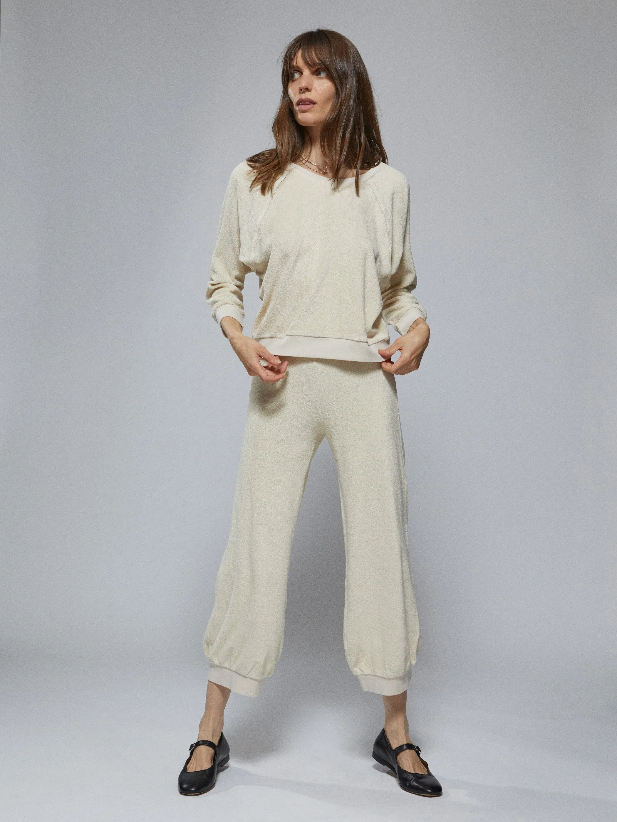 The Saba Raglan Top in Terry