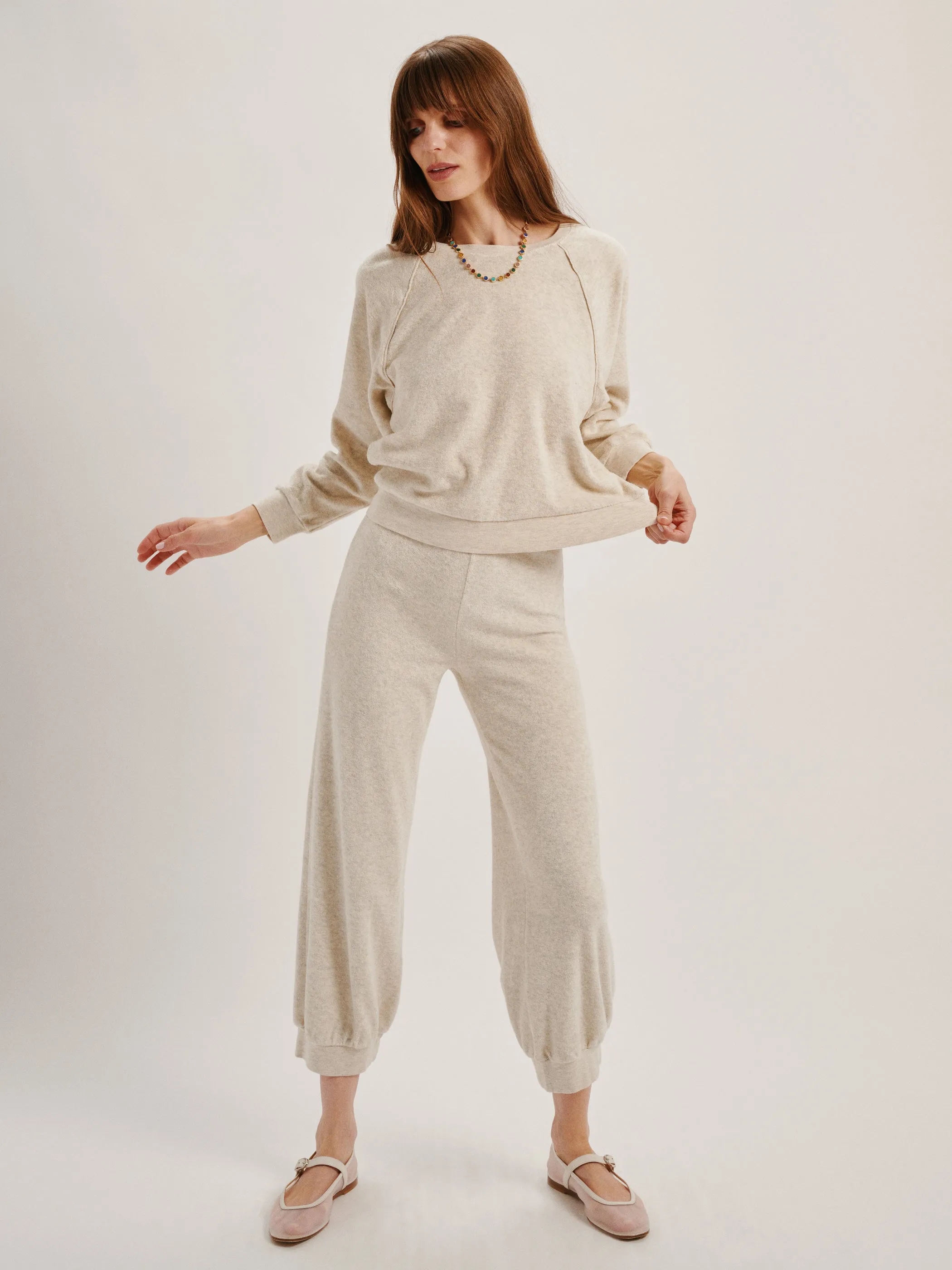 The Saba Raglan Top in Terry