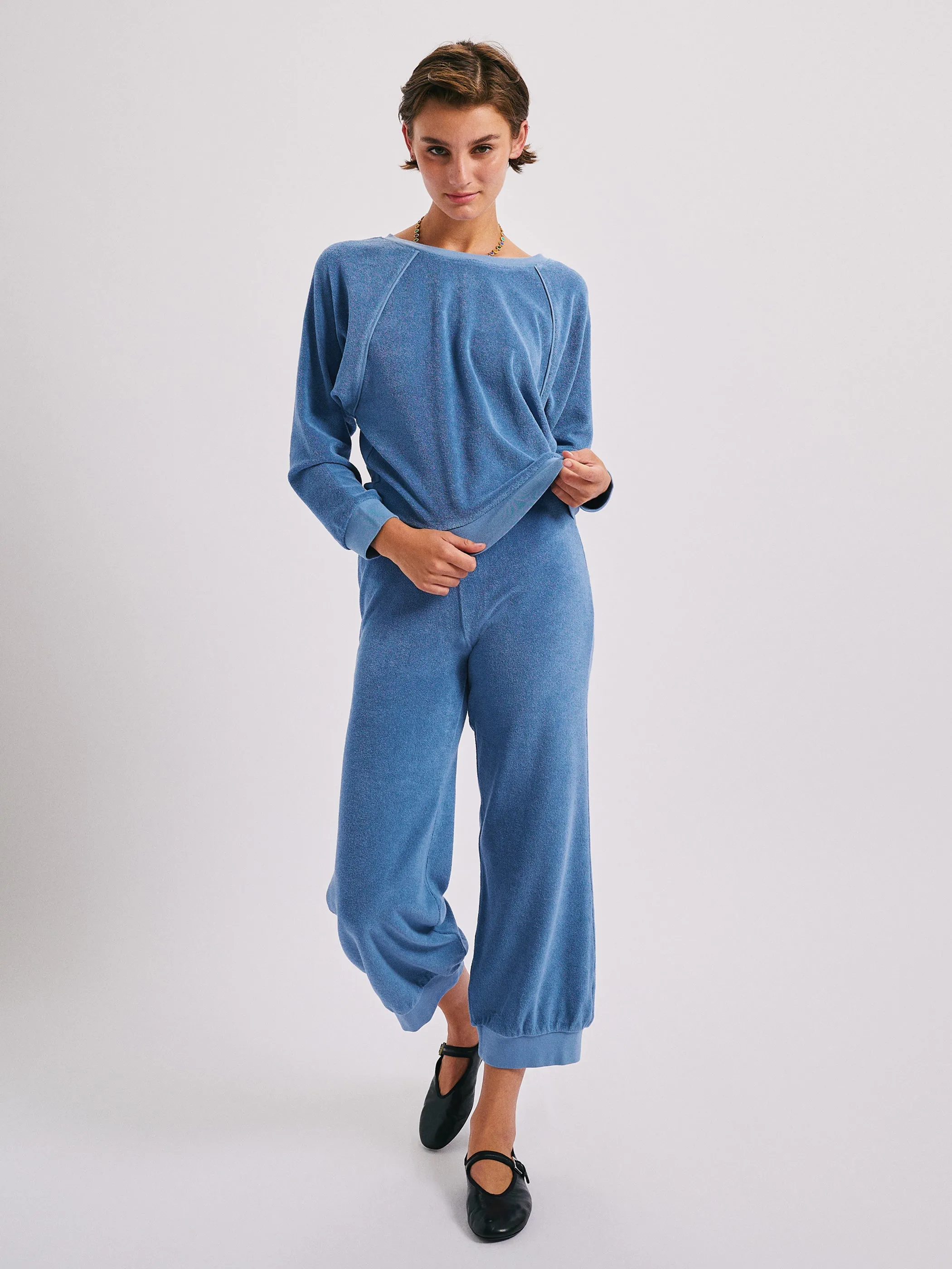 The Saba Raglan Top in Terry
