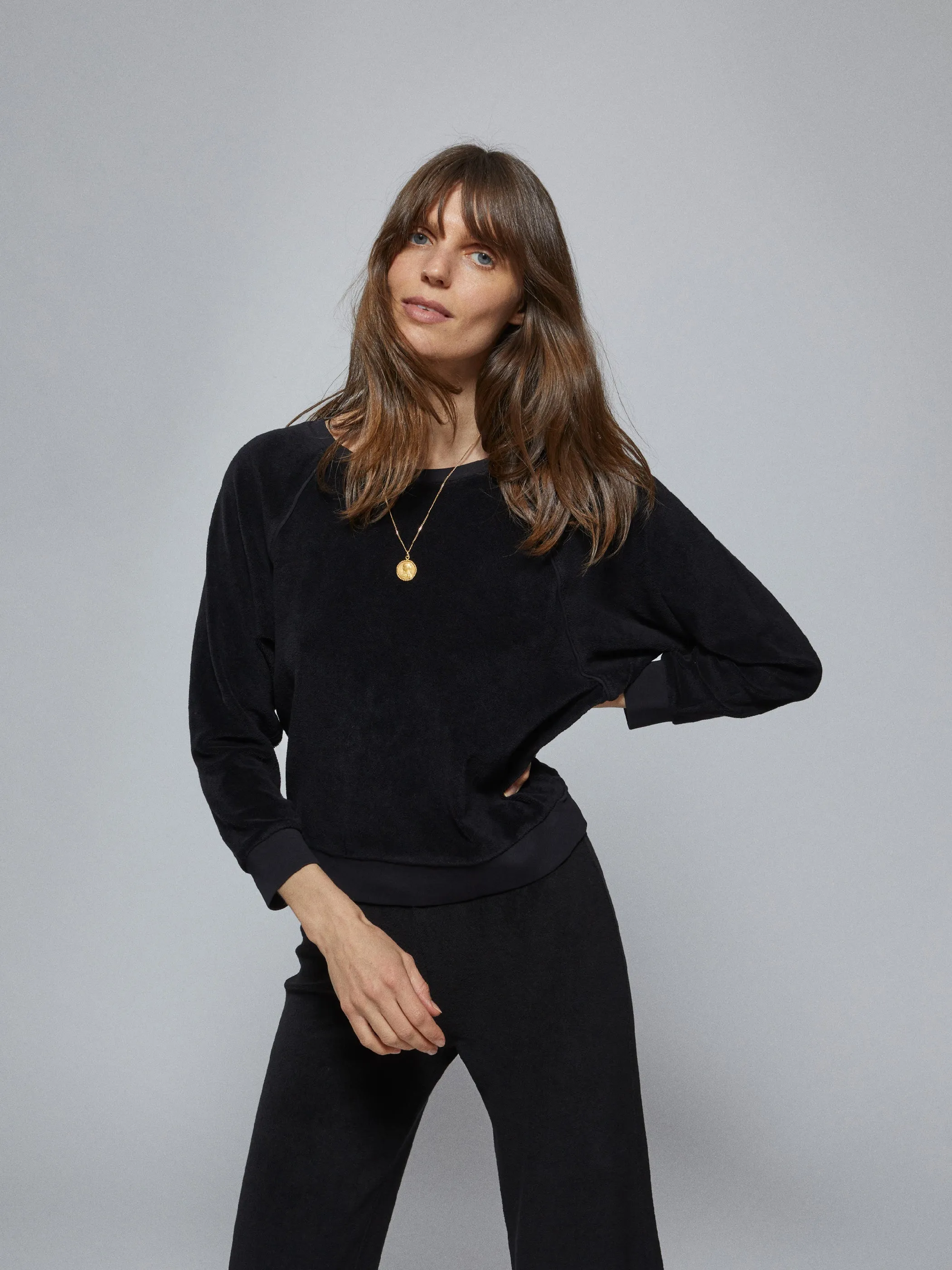 The Saba Raglan Top in Terry