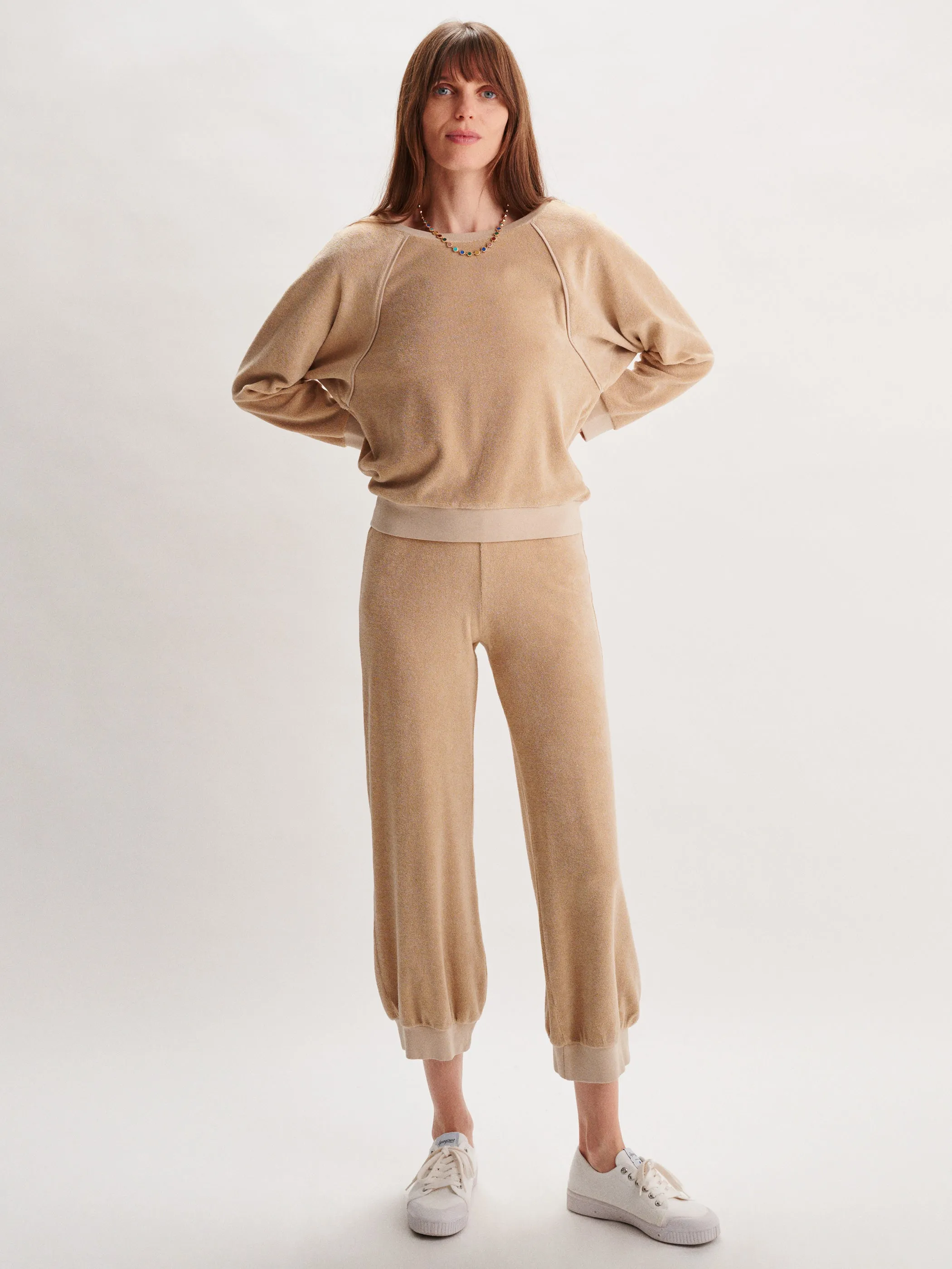 The Saba Raglan Top in Terry