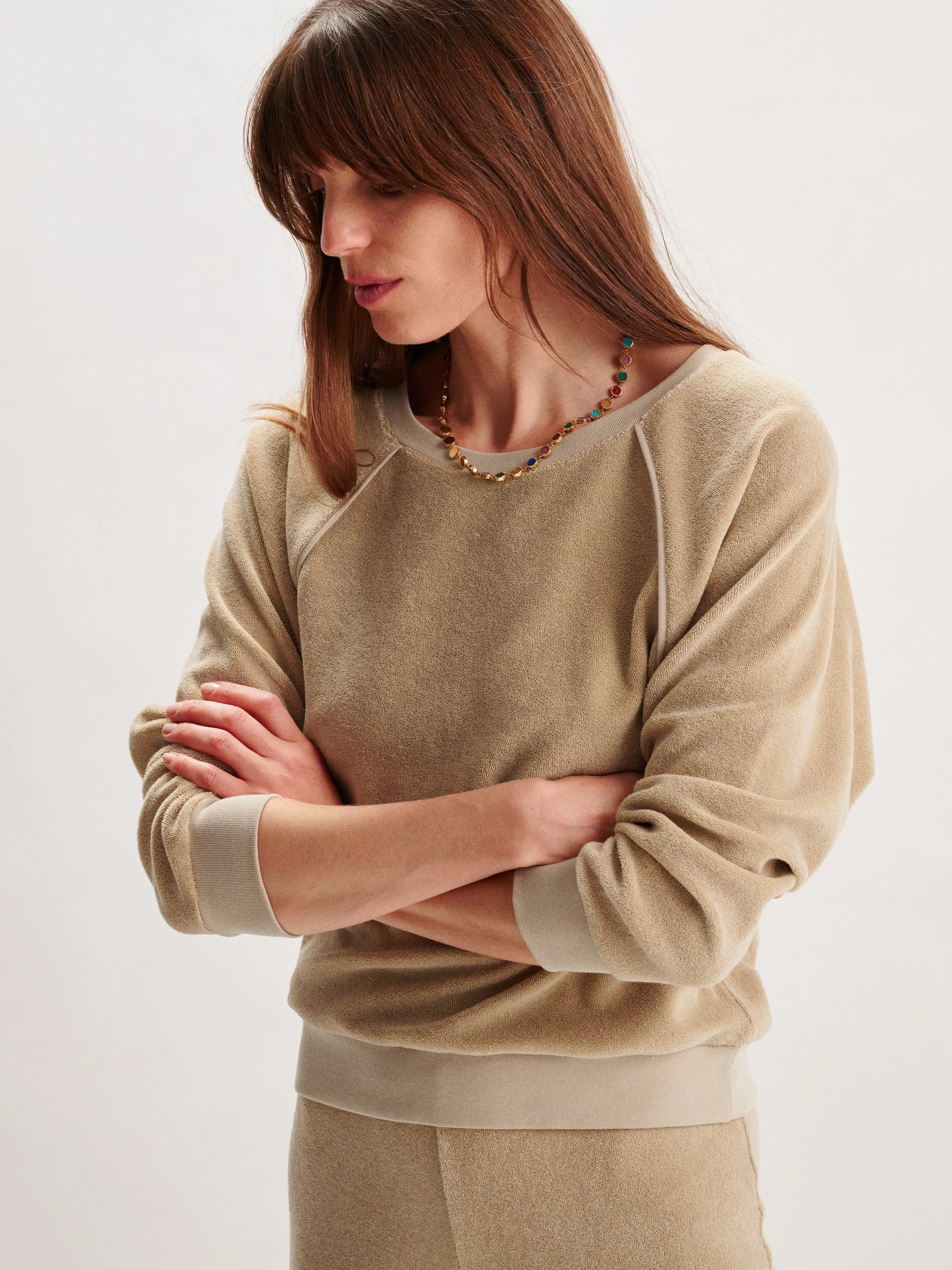 The Saba Raglan Top in Terry