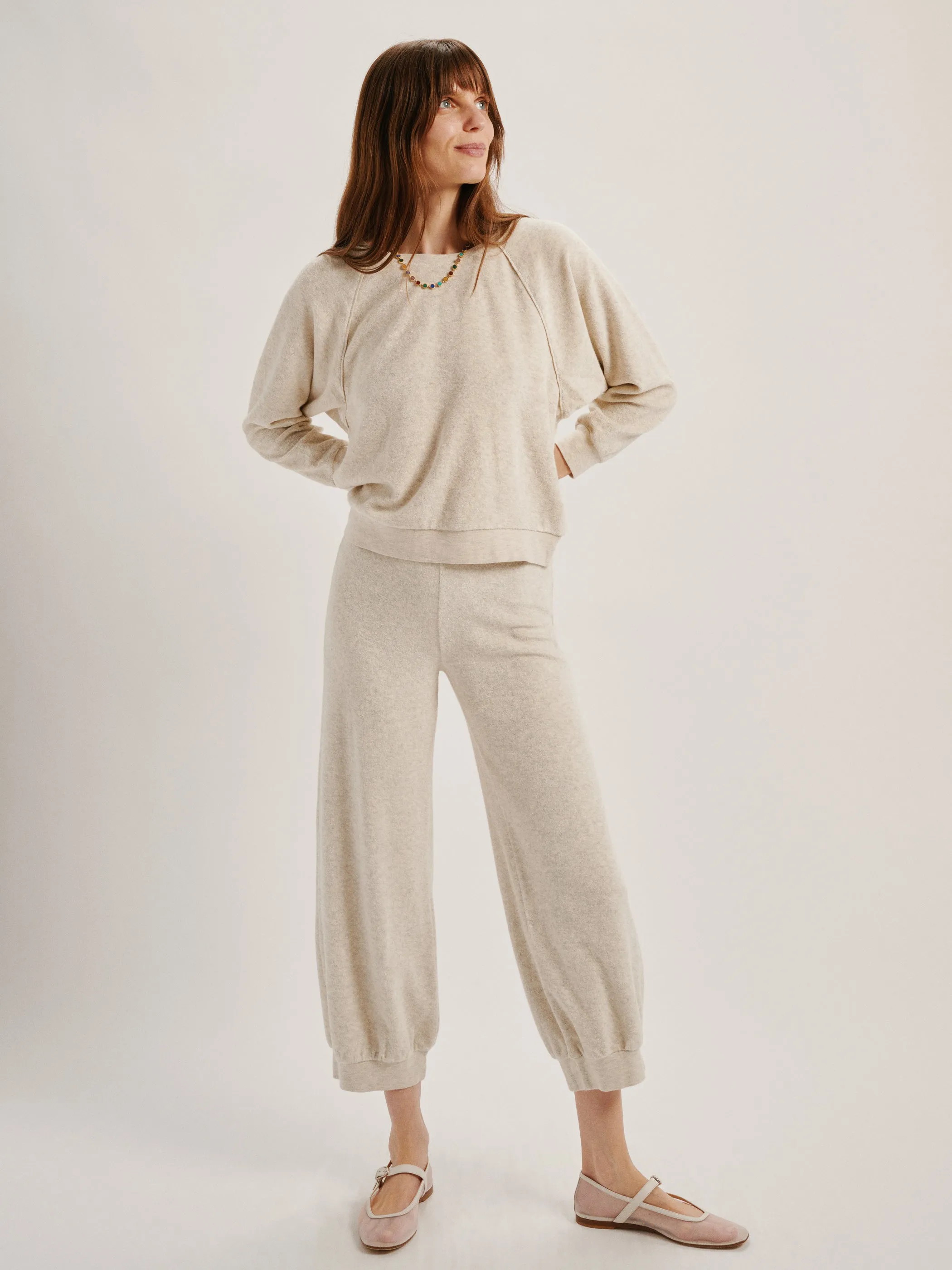 The Saba Raglan Top in Terry