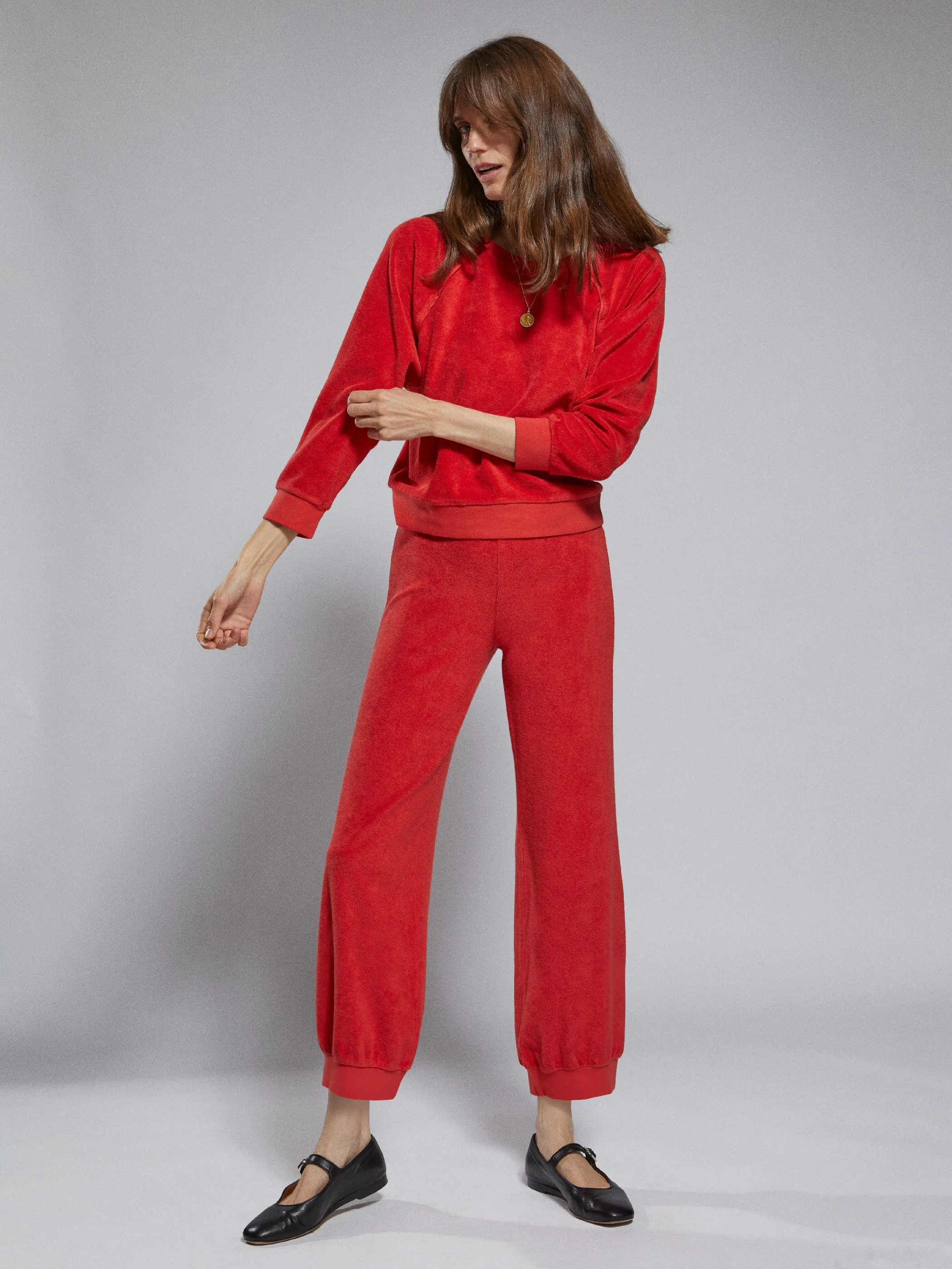 The Saba Raglan Top in Terry