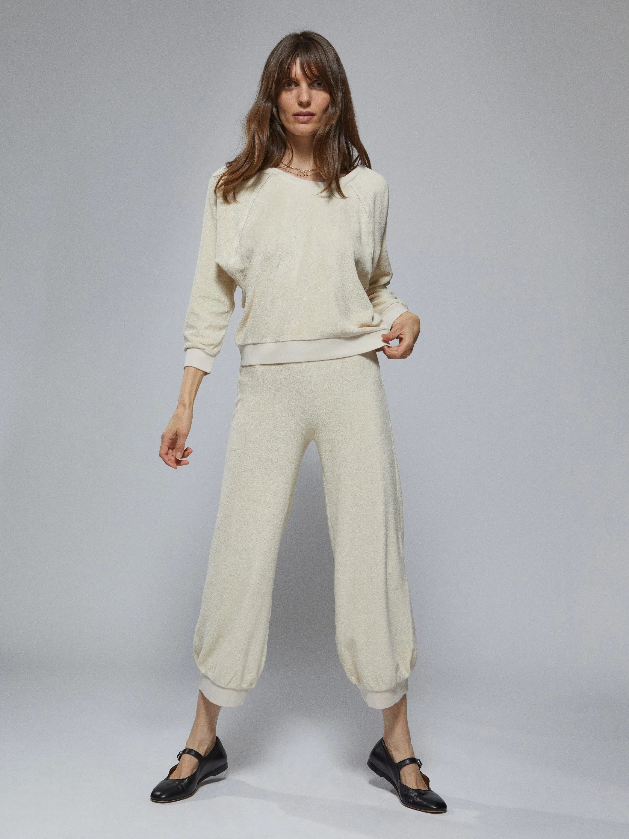 The Saba Raglan Top in Terry