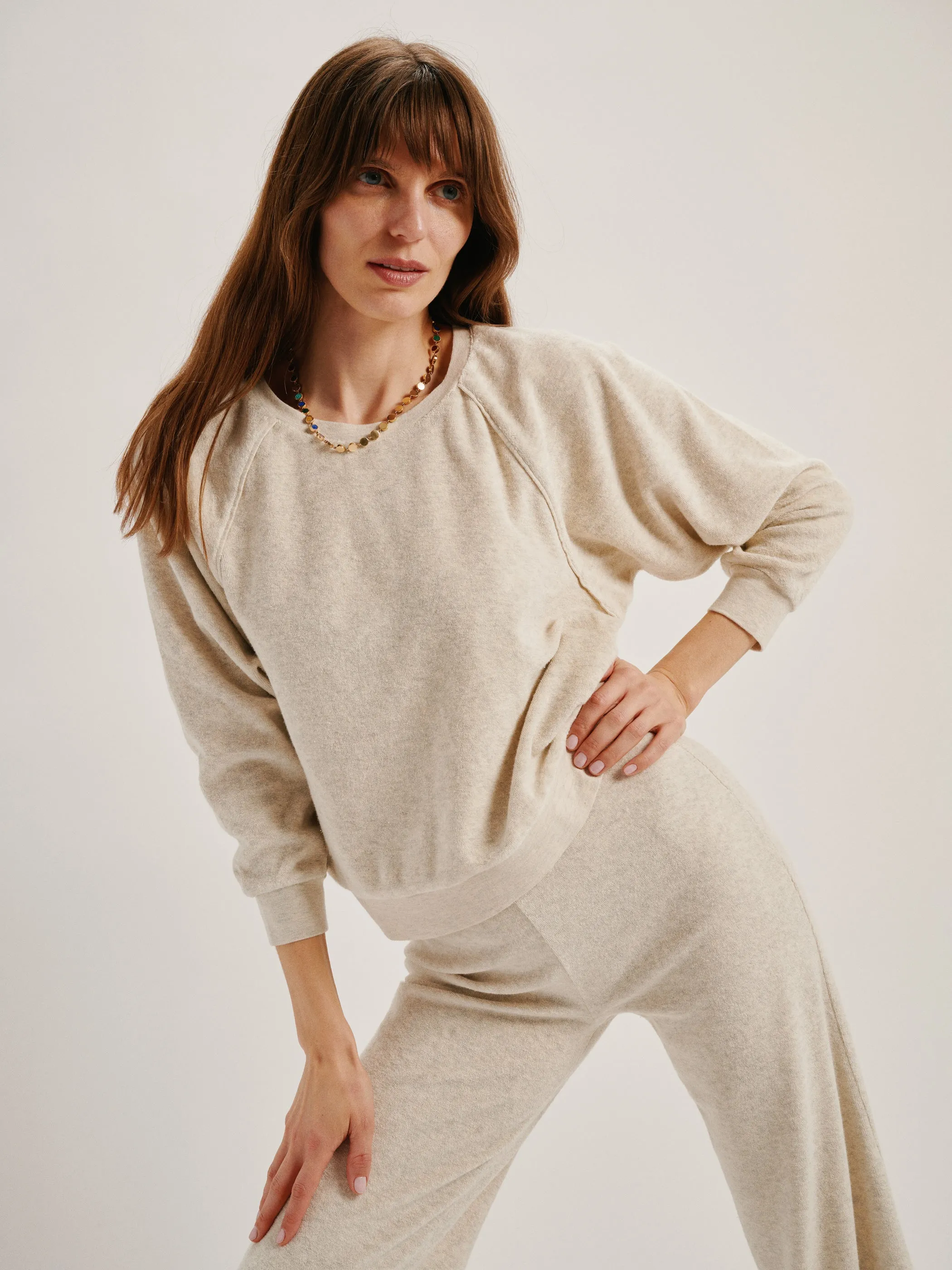 The Saba Raglan Top in Terry