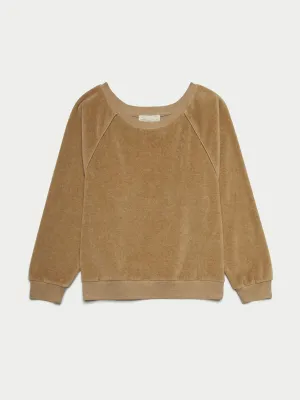 The Saba Raglan Top in Velour