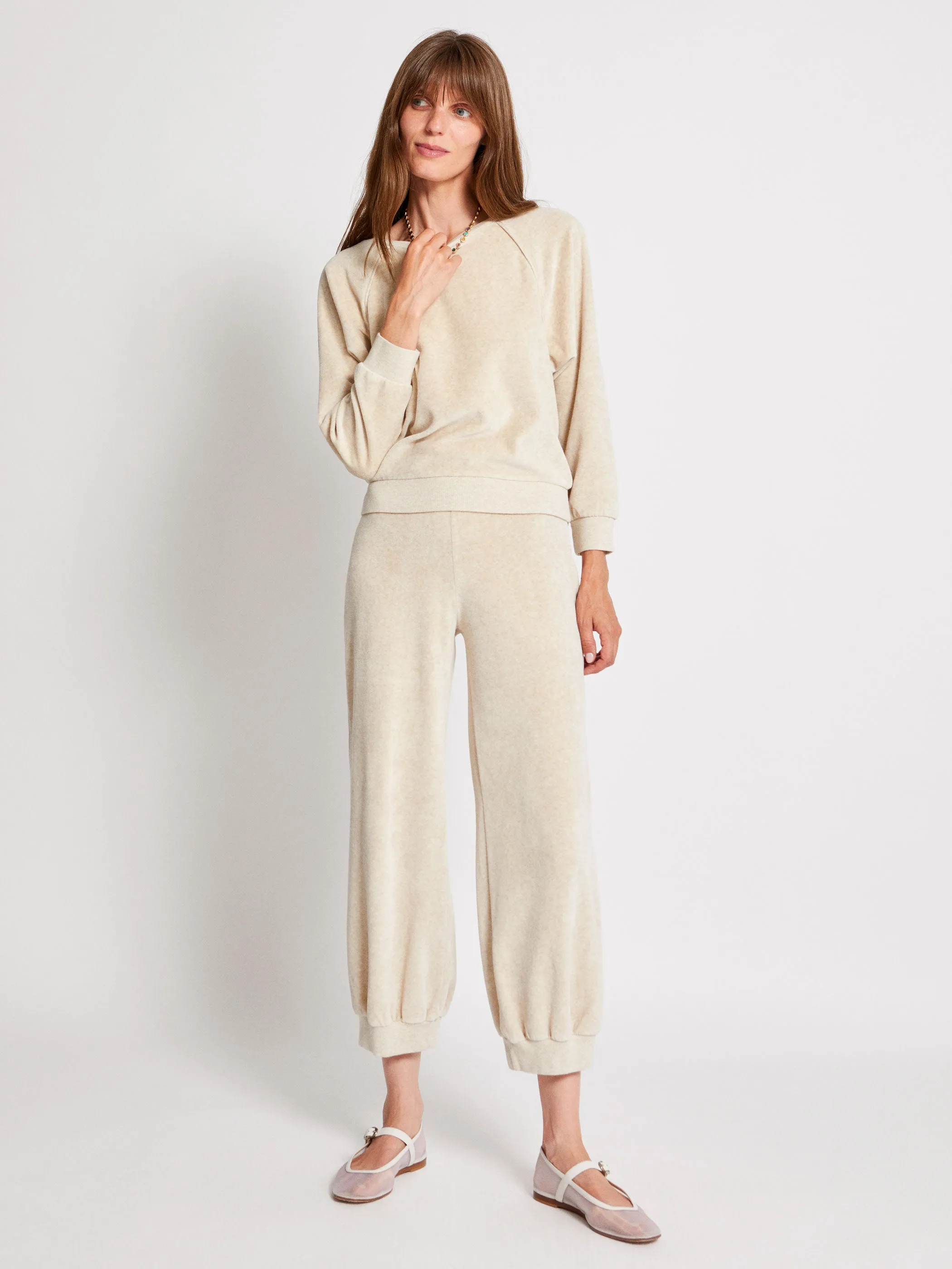 The Saba Raglan Top in Velour