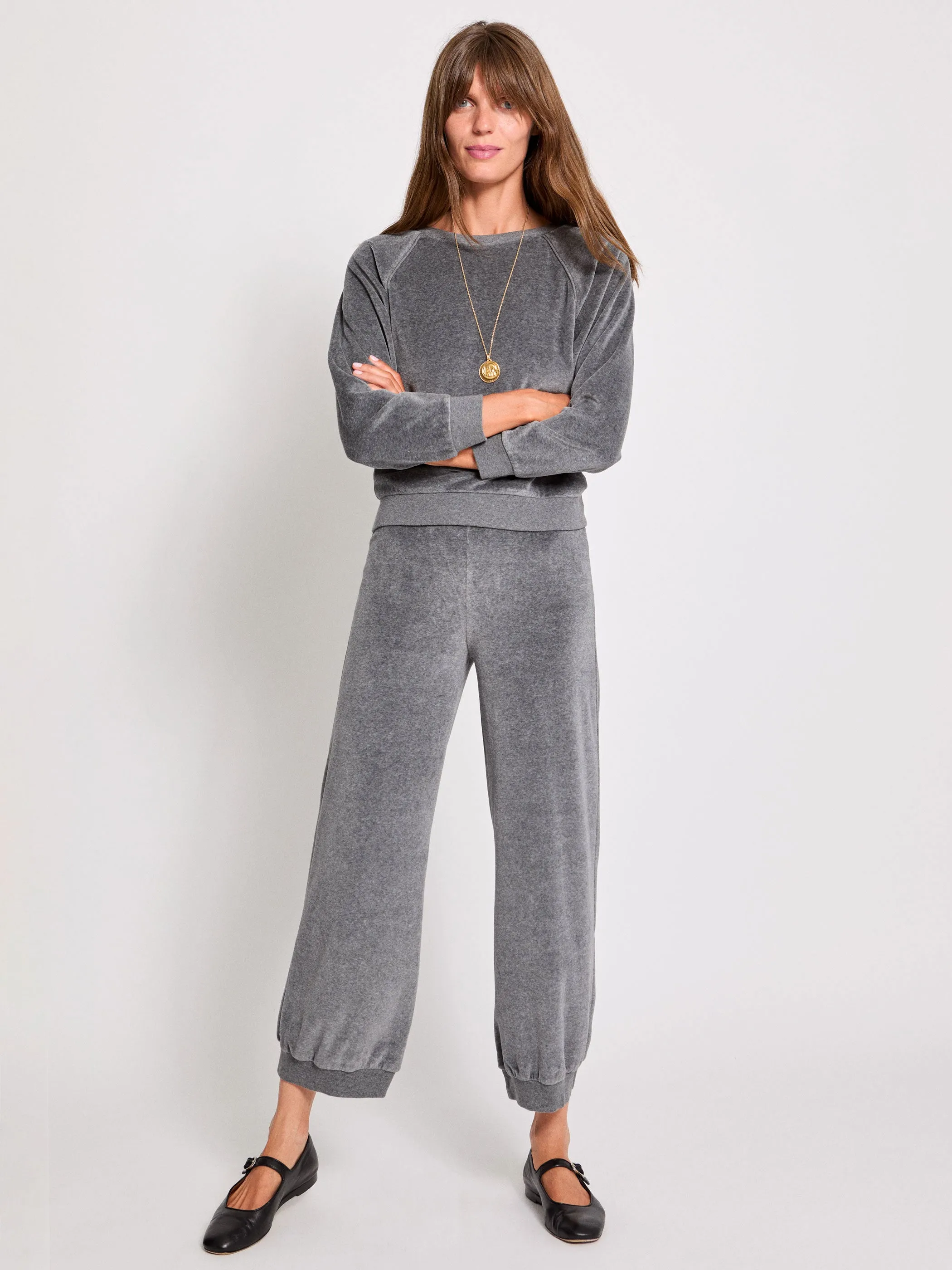The Saba Raglan Top in Velour