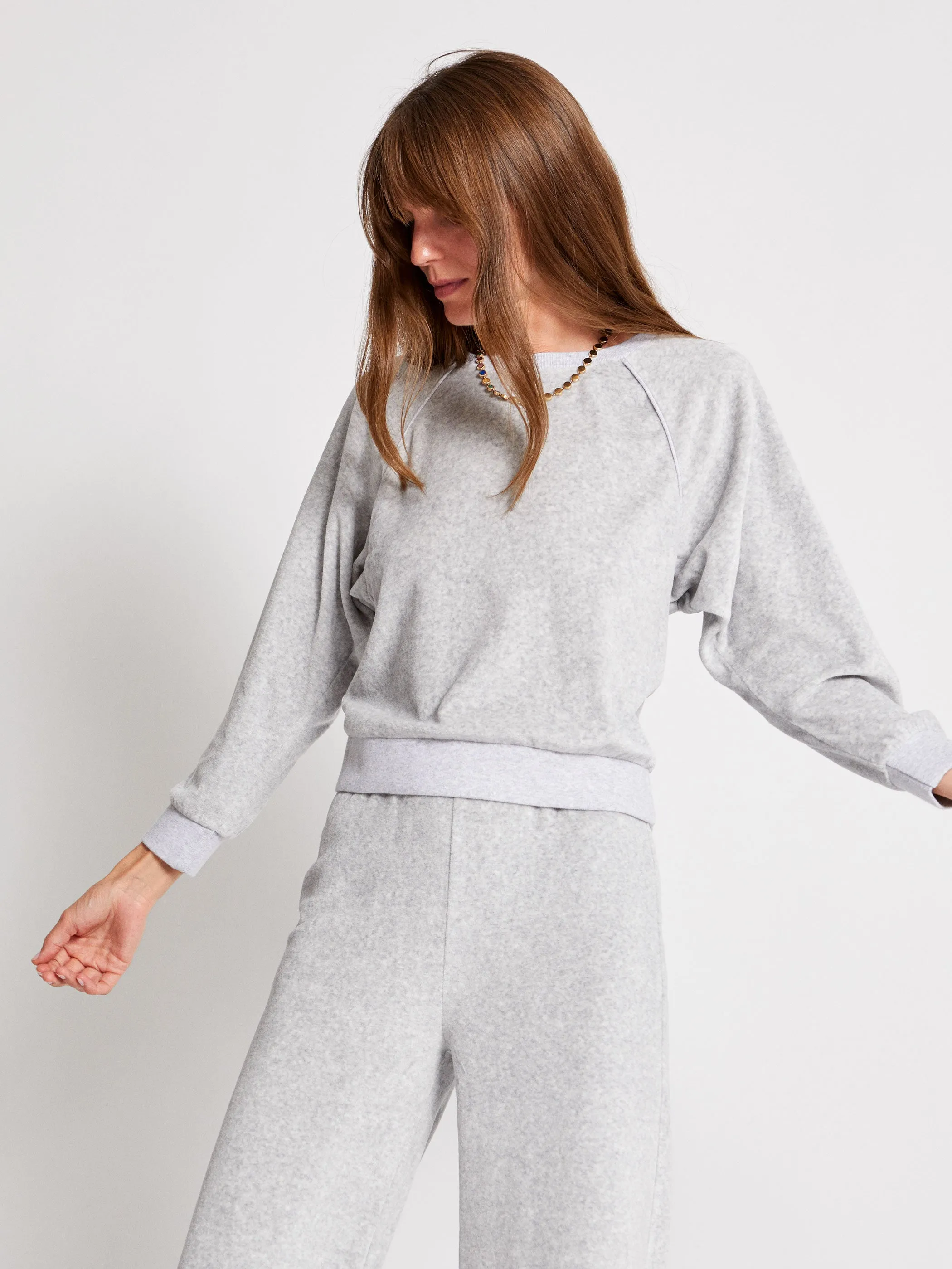 The Saba Raglan Top in Velour