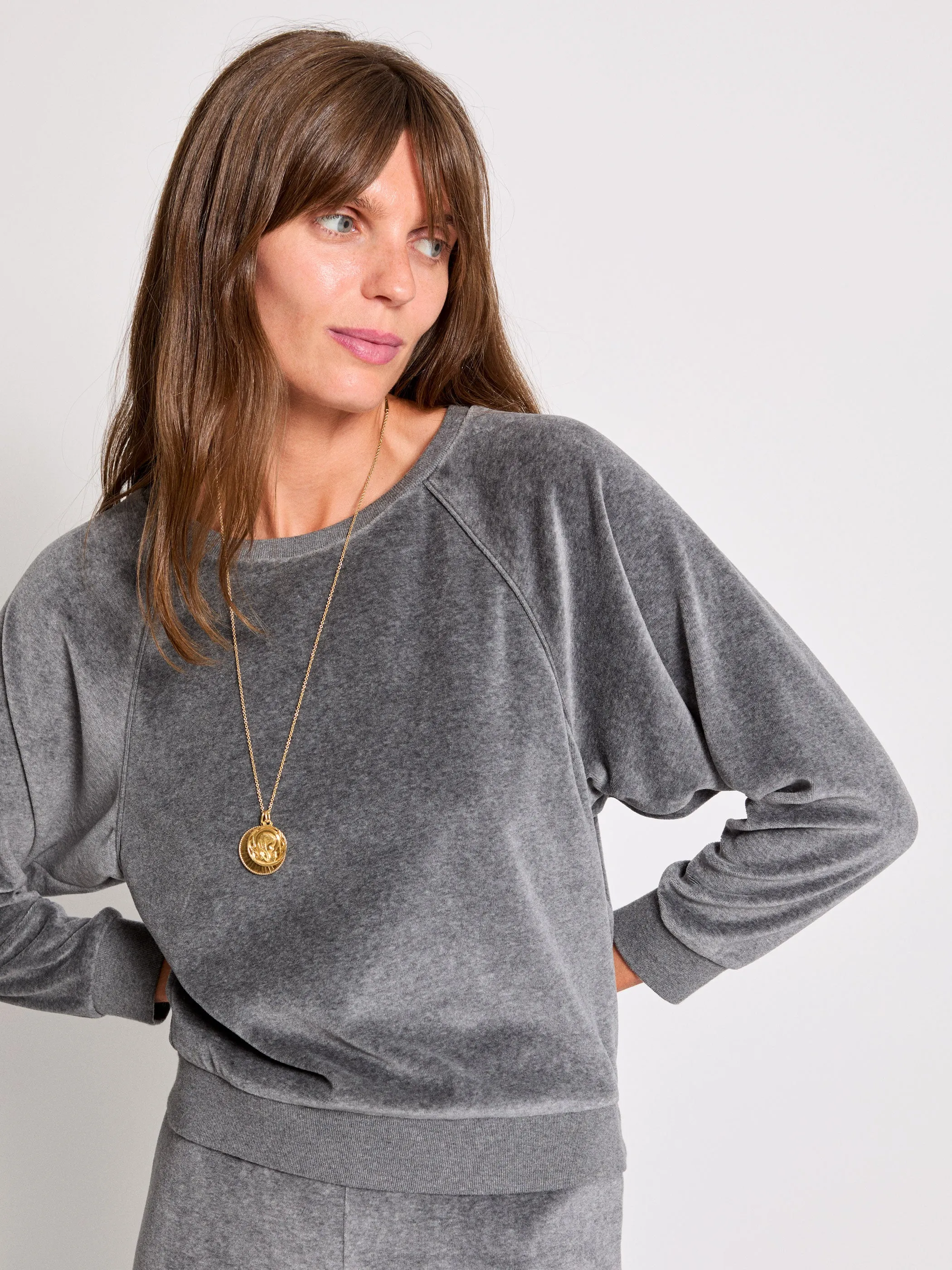 The Saba Raglan Top in Velour