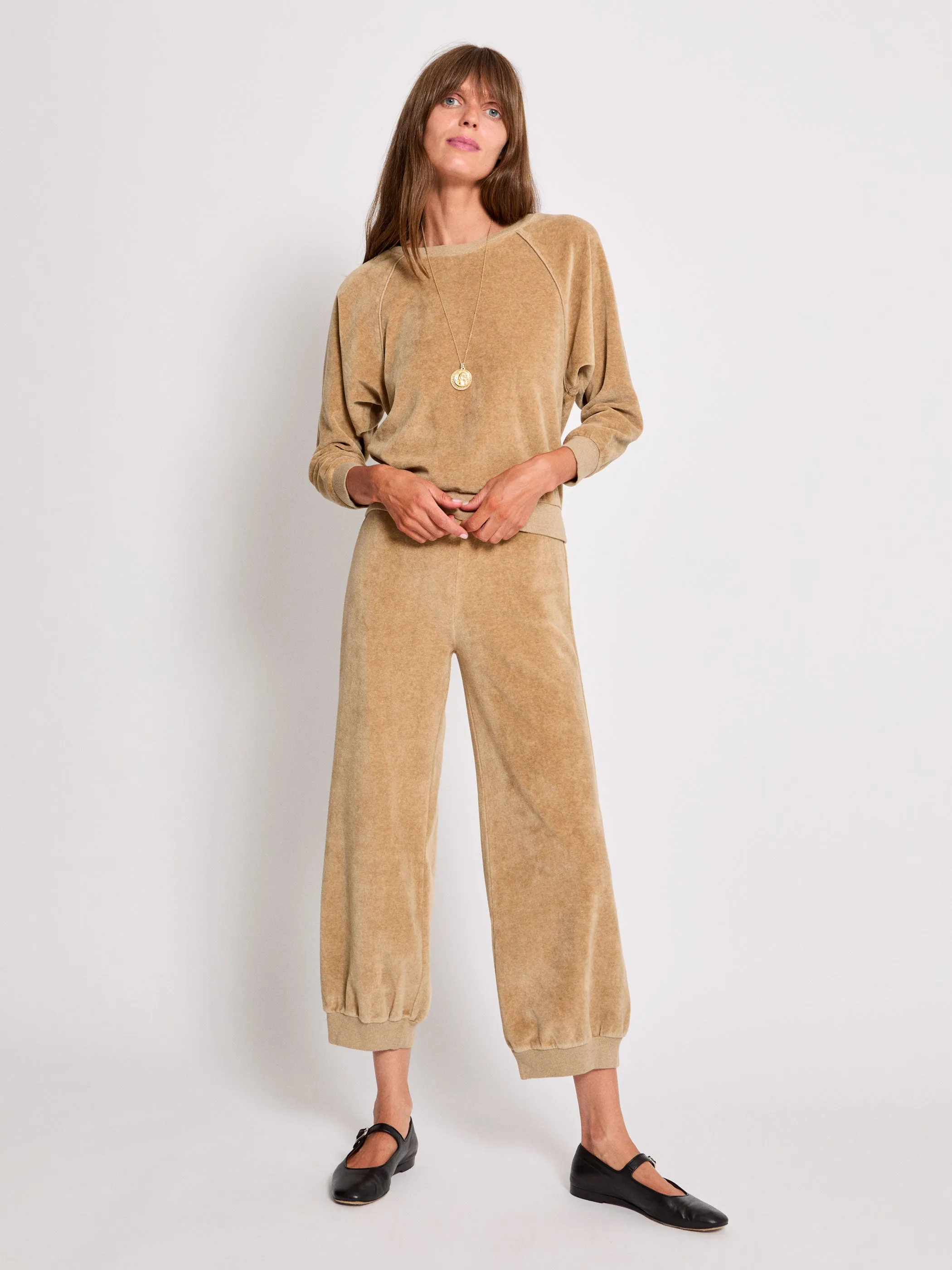 The Saba Raglan Top in Velour
