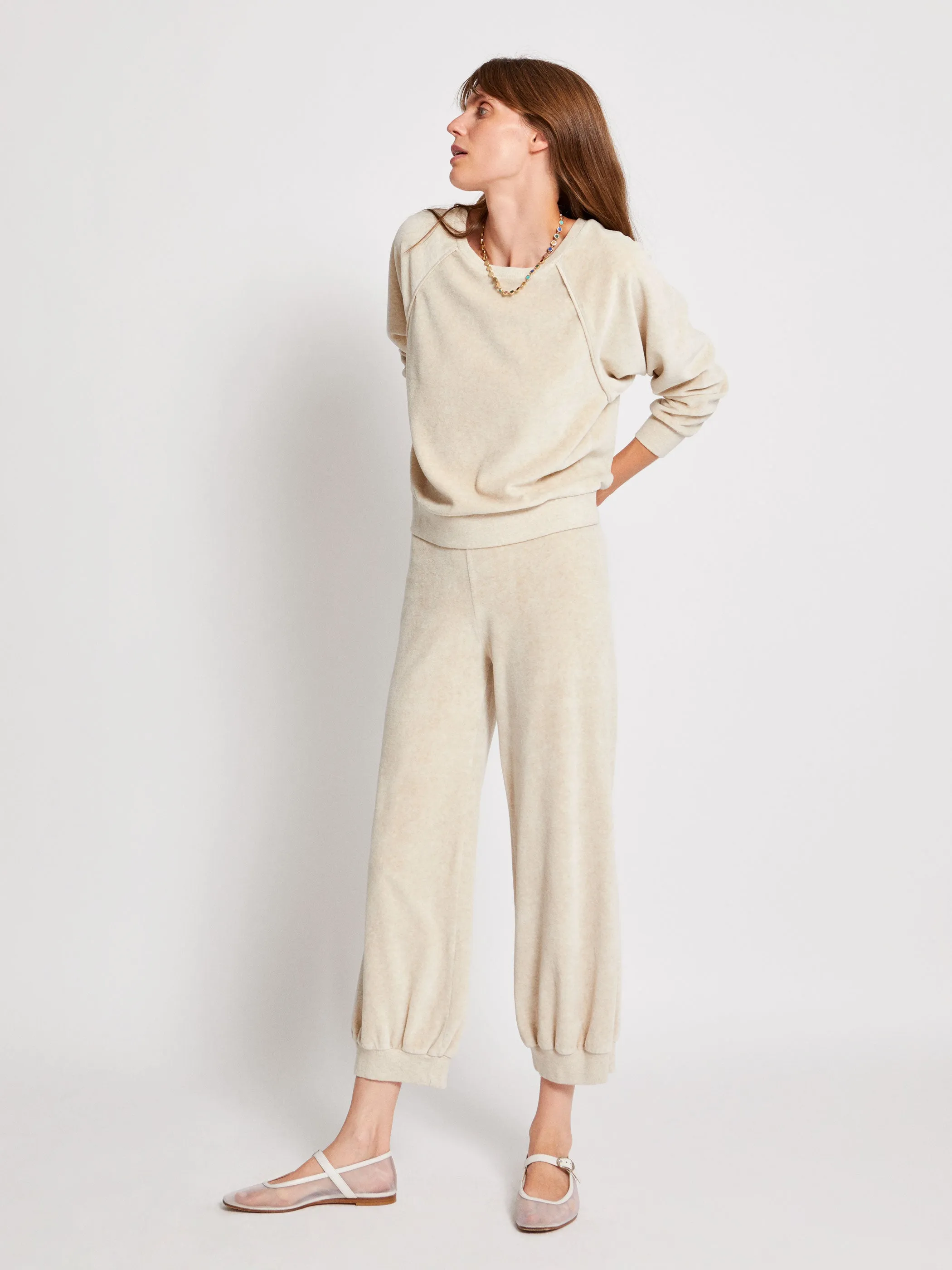 The Saba Raglan Top in Velour