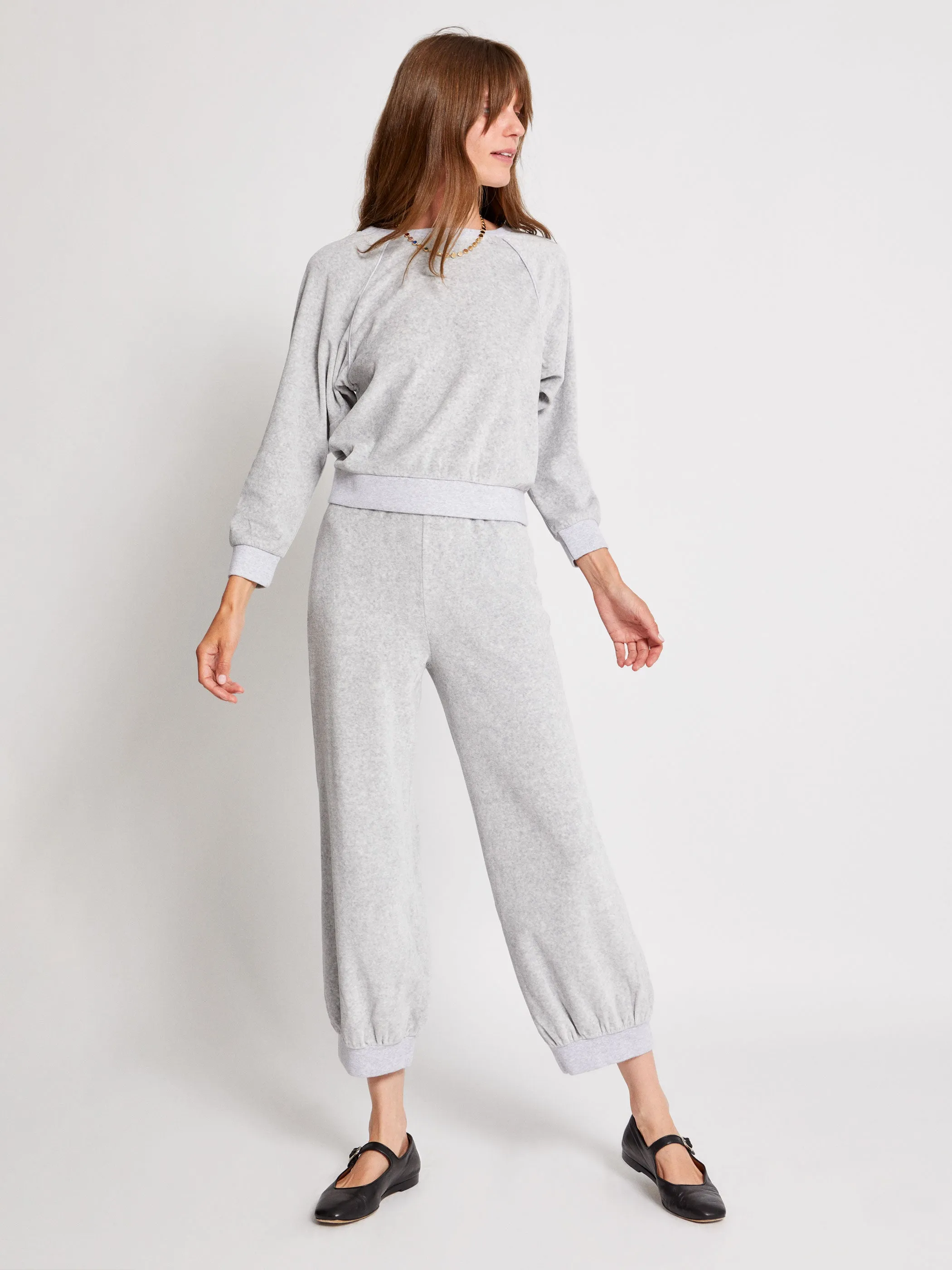 The Saba Raglan Top in Velour