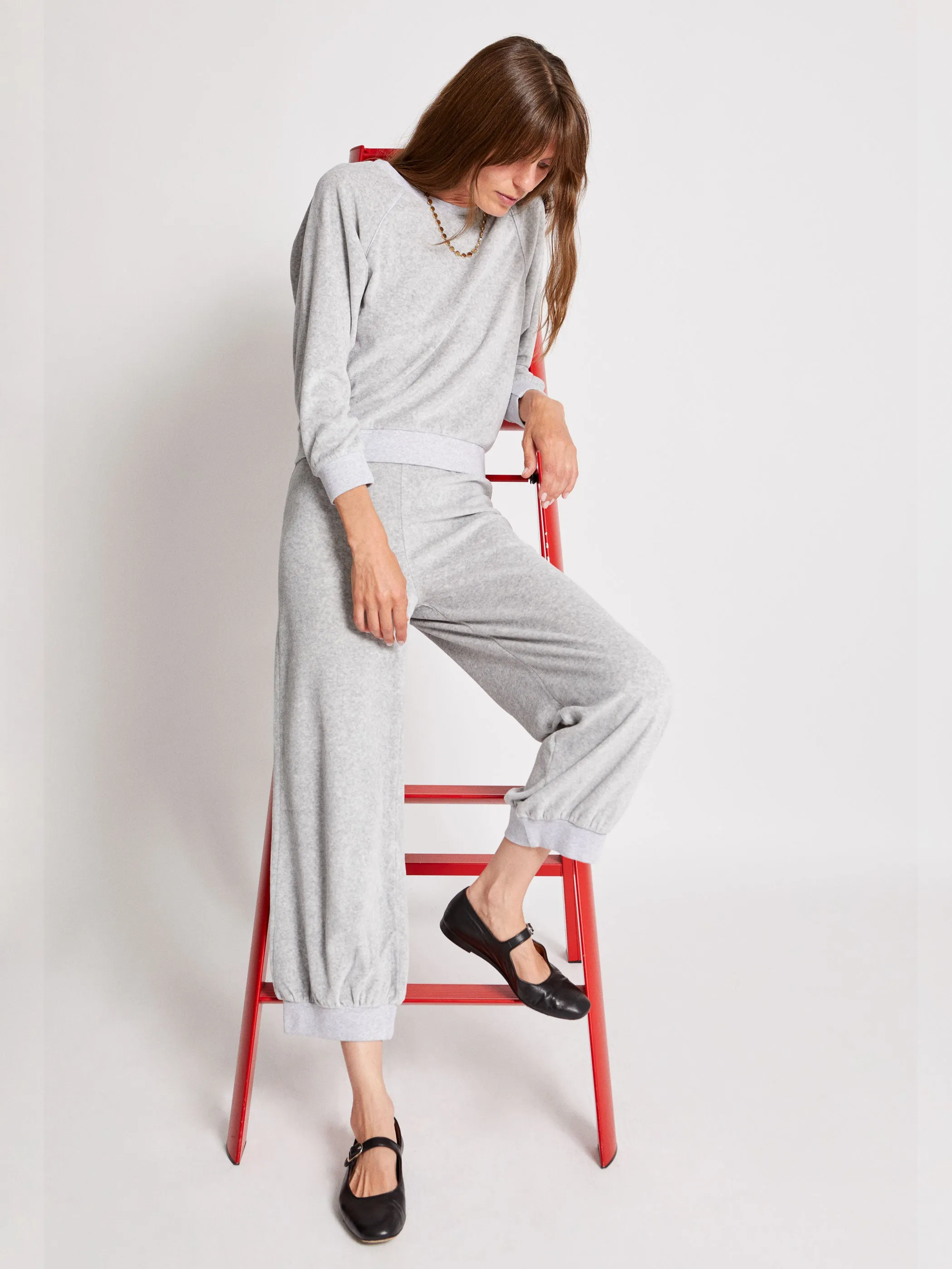 The Saba Raglan Top in Velour