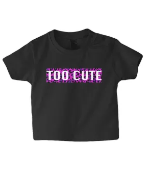 Too Cute Pink Leopard Baby T Shirt