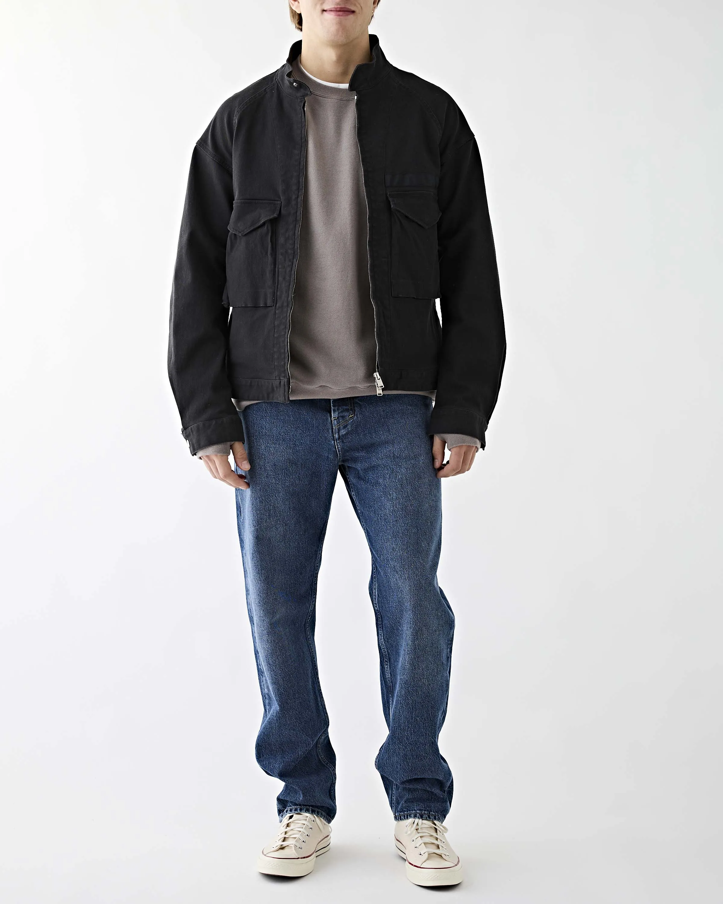 Trooper Short Jacket Cotton Drill Twill Black