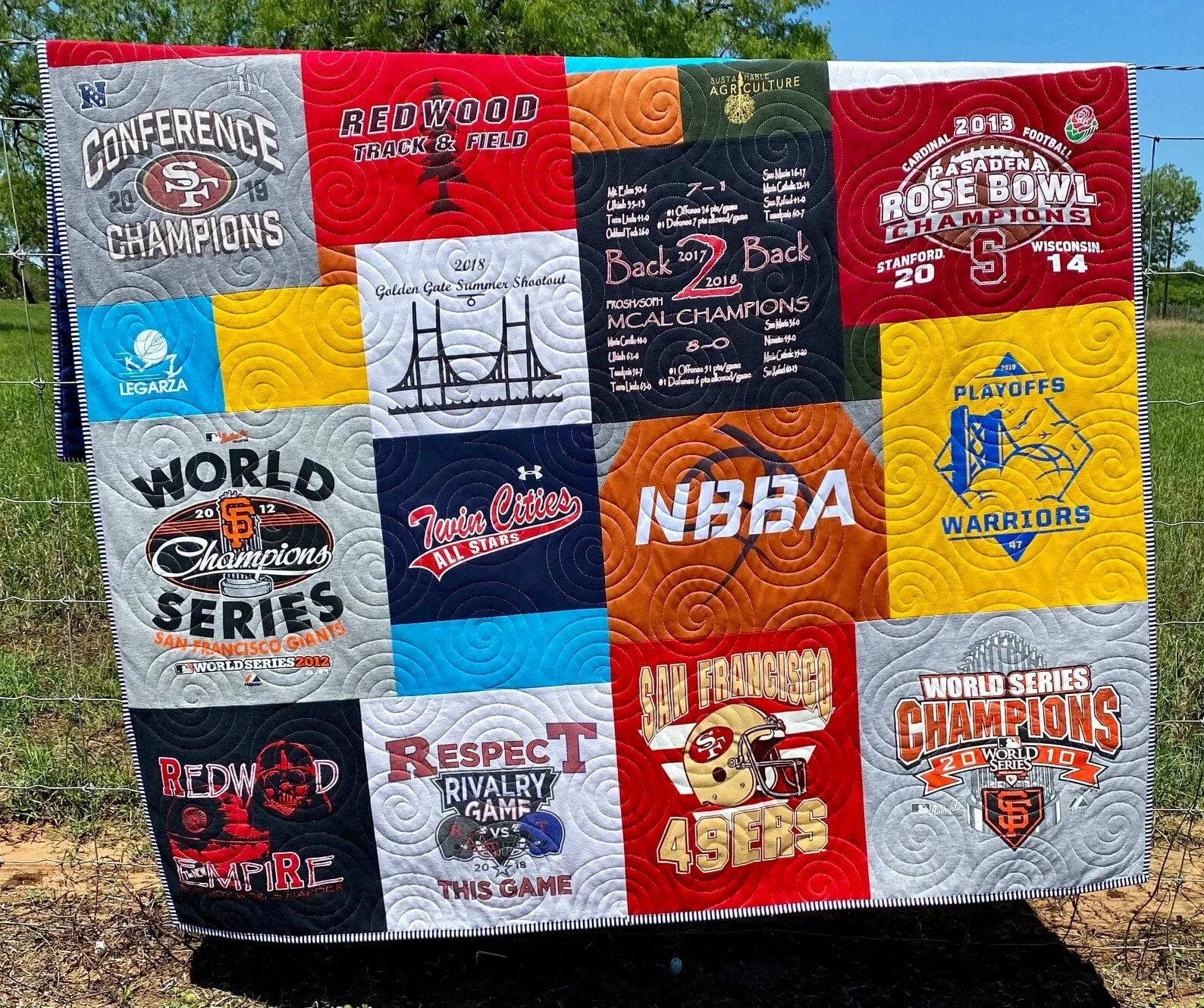Tshirt Quilt Custom DEPOSIT Memory Blanket Graduation Gift Tee Handmade Keepsake Sport Clothing College Birthday Lap Throw Twin Memorial