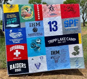 Tshirt Quilt Custom DEPOSIT Memory Blanket Graduation Gift Tee Handmade Keepsake Sport Clothing College Birthday Lap Throw Twin Memorial