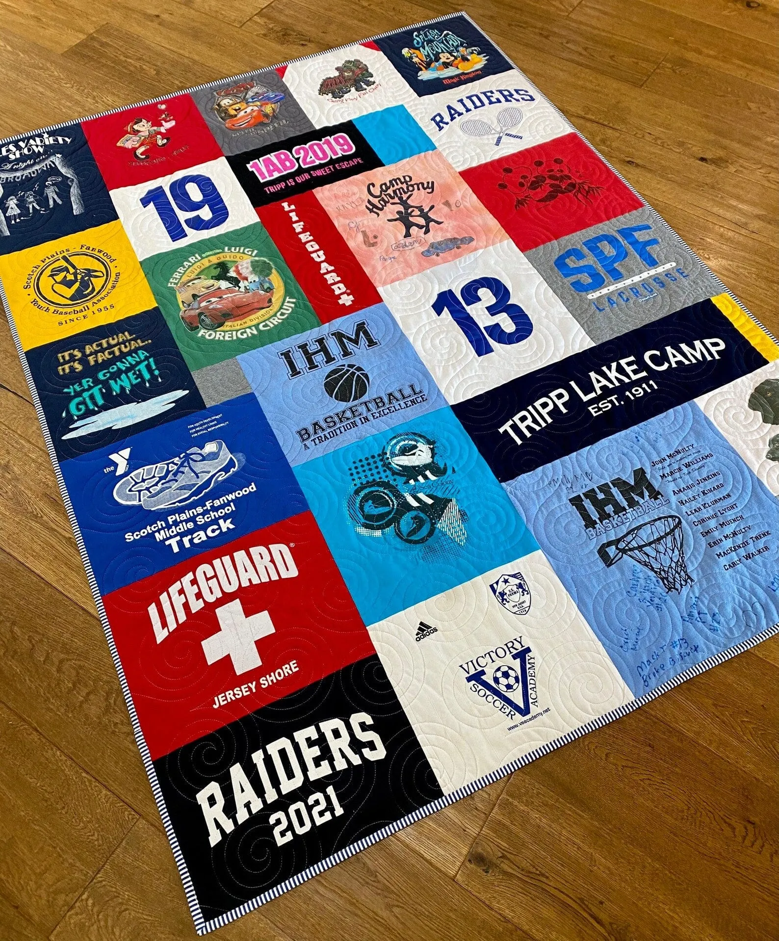 Tshirt Quilt Custom DEPOSIT Memory Blanket Graduation Gift Tee Handmade Keepsake Sport Clothing College Birthday Lap Throw Twin Memorial