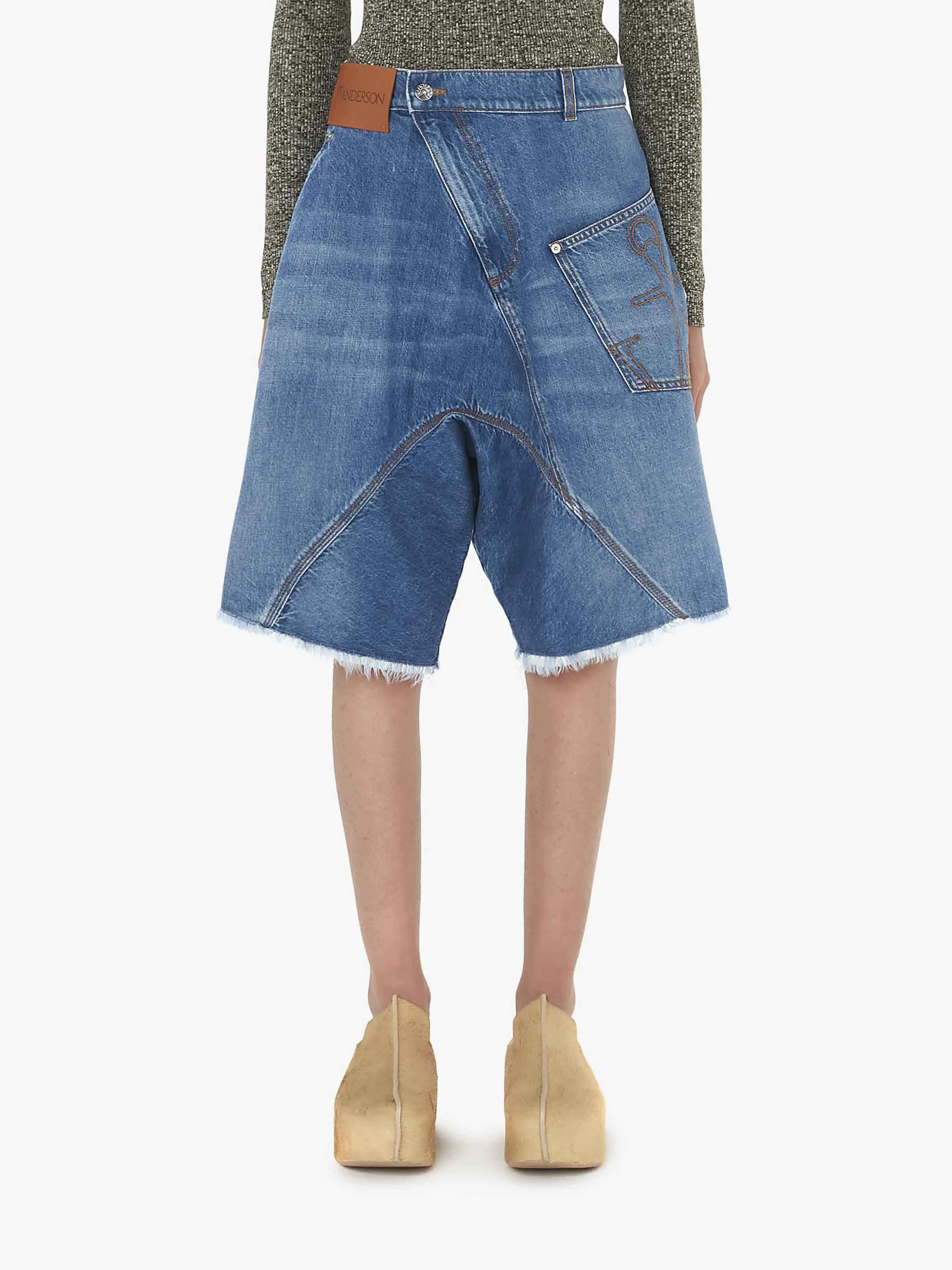 TWISTED WORKWEAR DENIM SHORTS