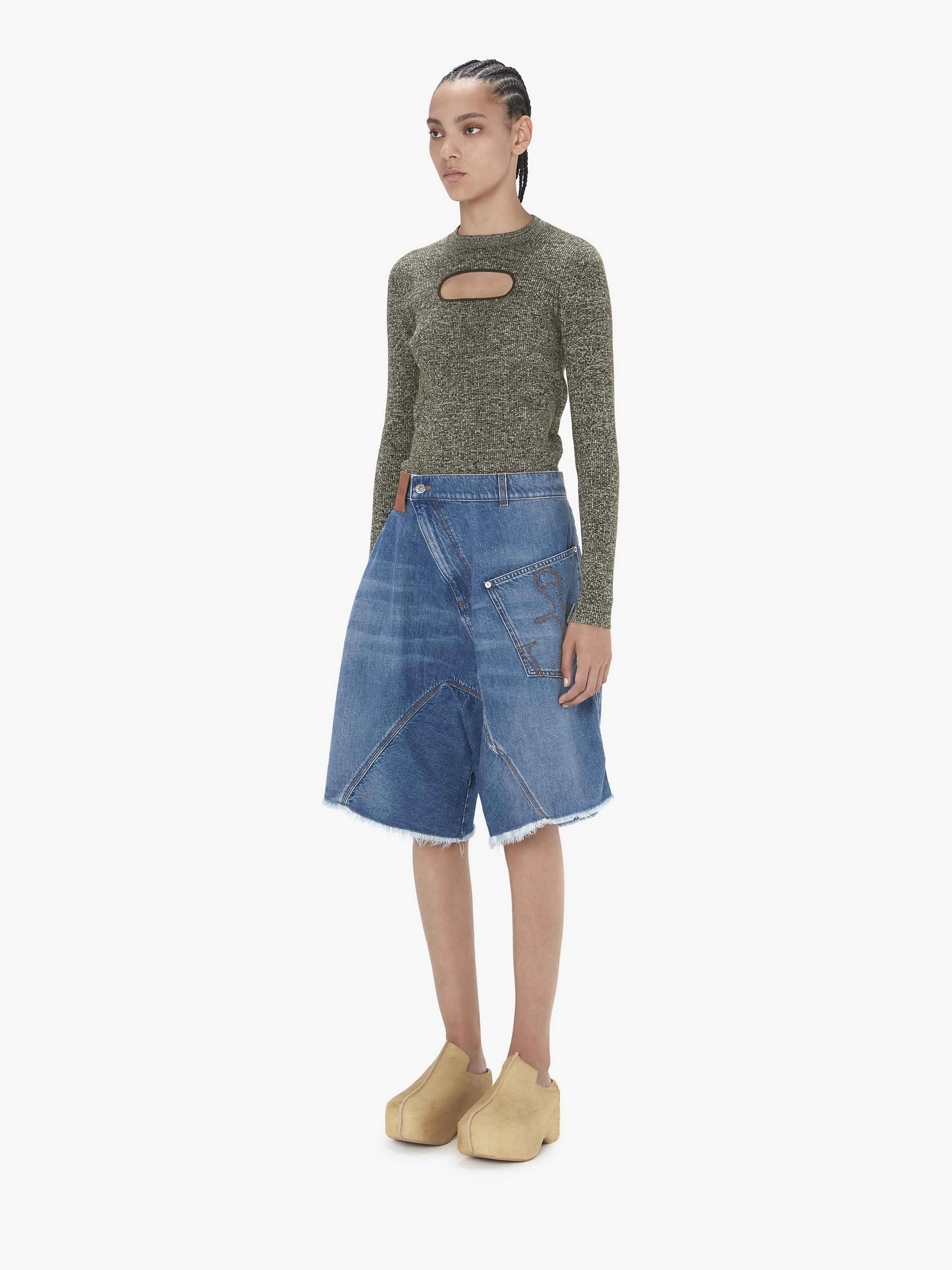 TWISTED WORKWEAR DENIM SHORTS