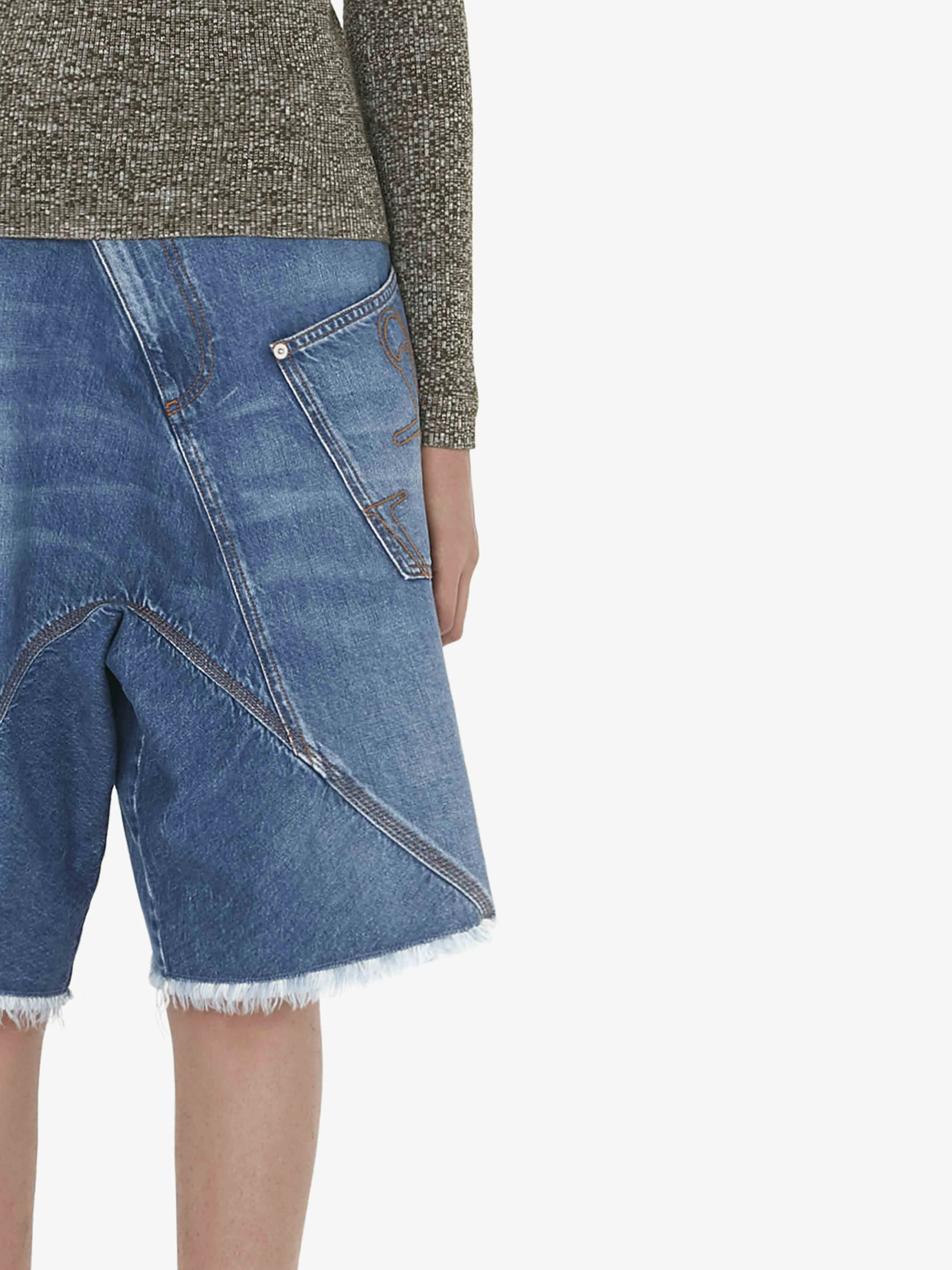 TWISTED WORKWEAR DENIM SHORTS