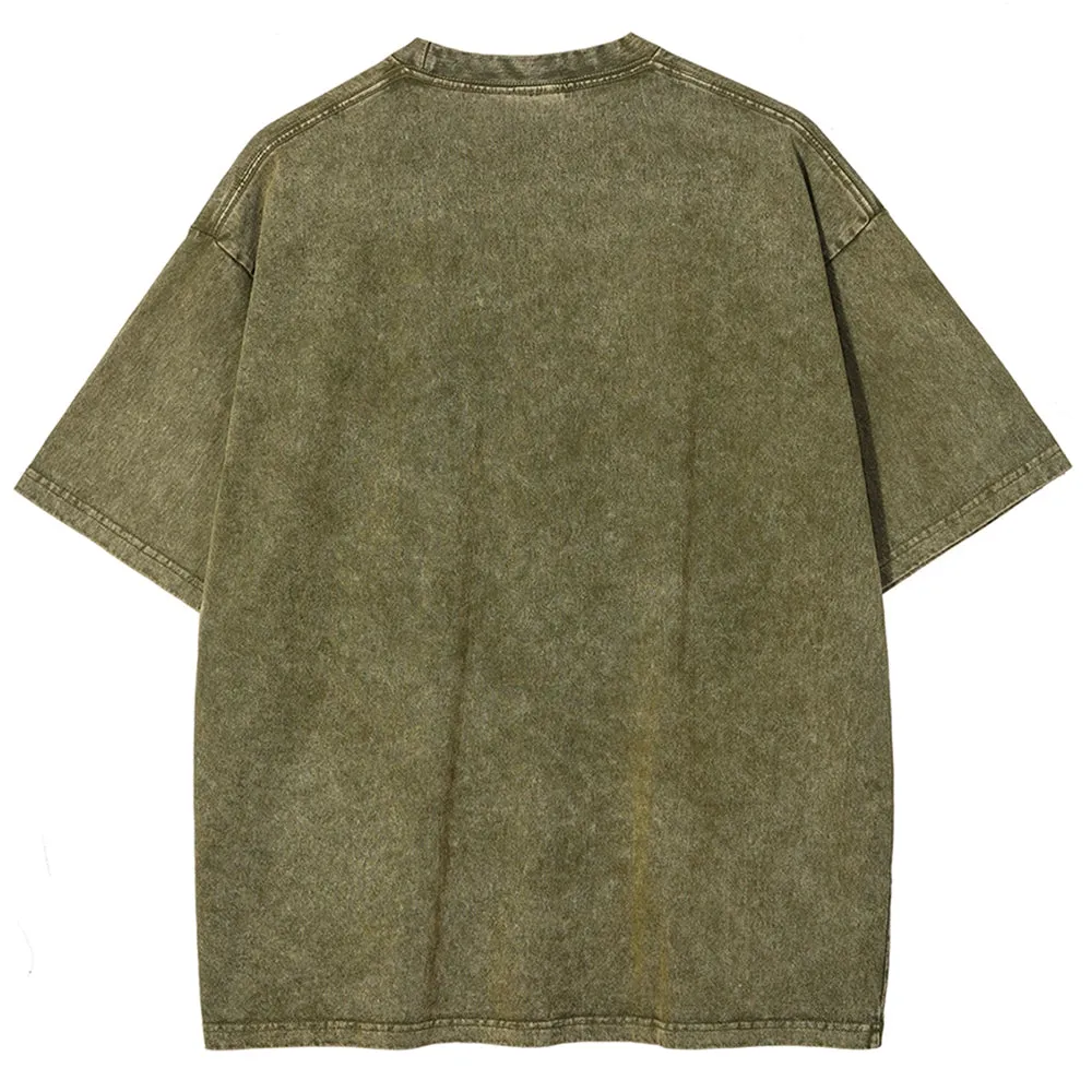 Unisex USA With Star Graphic Independence's Day Vintage Washed Tee