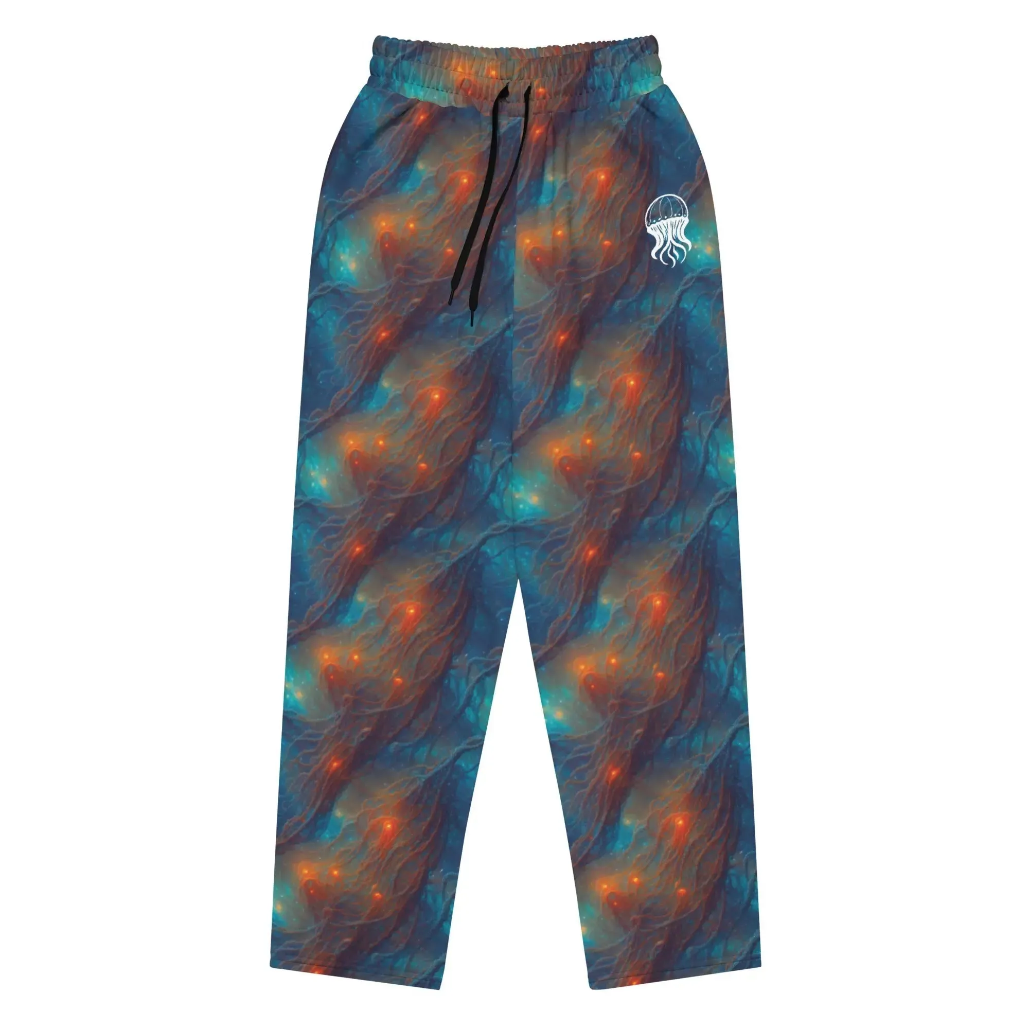 Unisex Wide-leg Joggers - Nebular Nexus