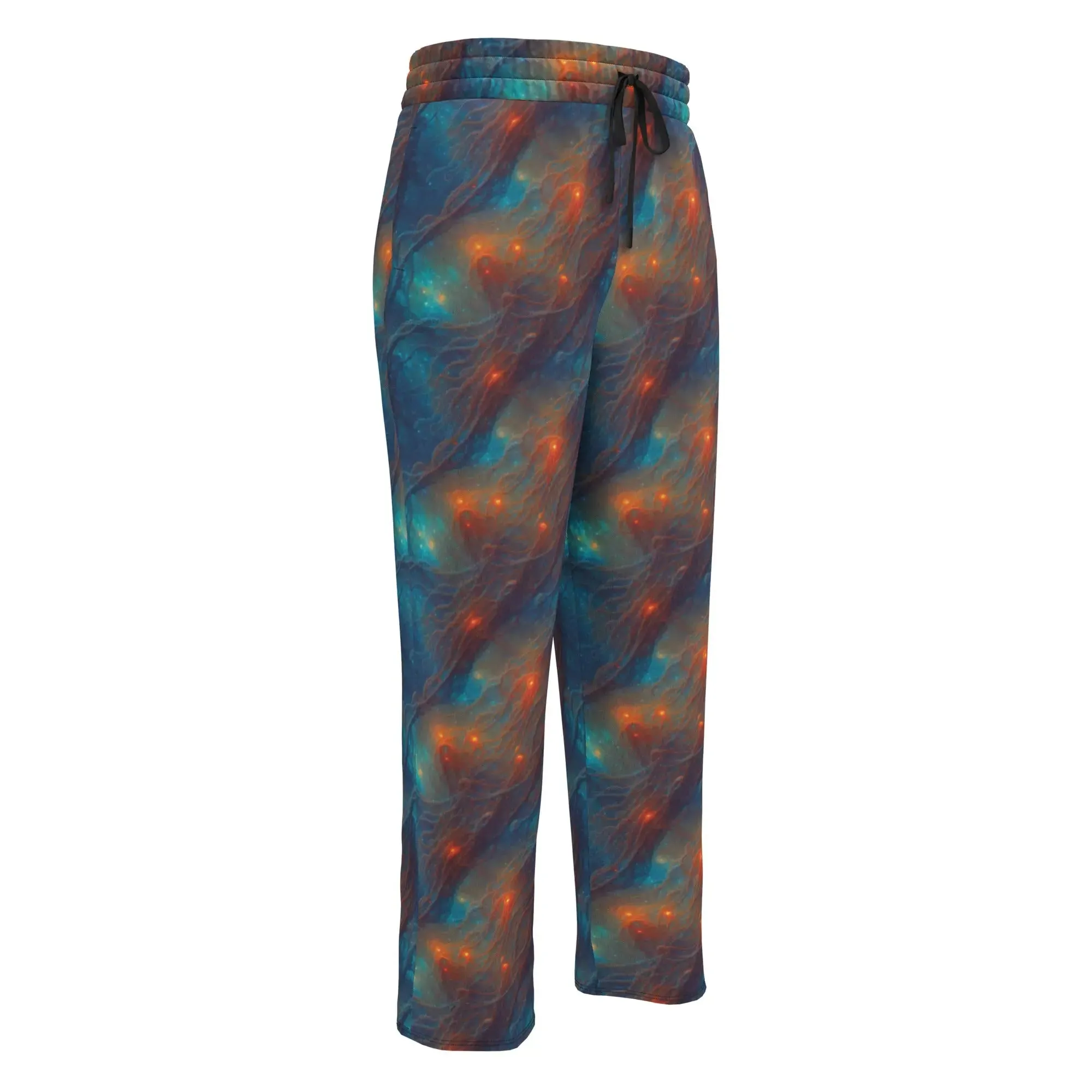 Unisex Wide-leg Joggers - Nebular Nexus