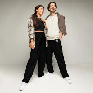 Unisex Wide-leg Joggers - Noir