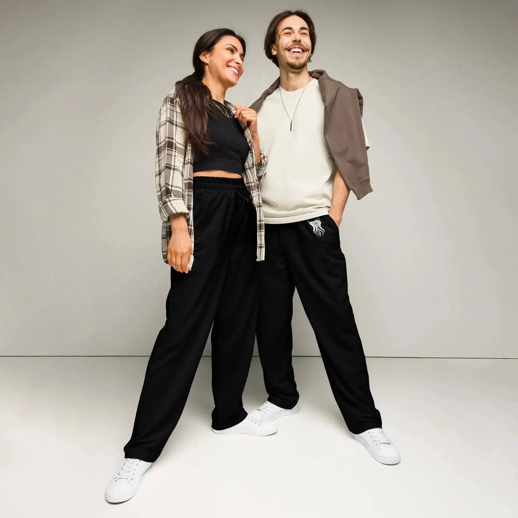 Unisex Wide-leg Joggers - Noir