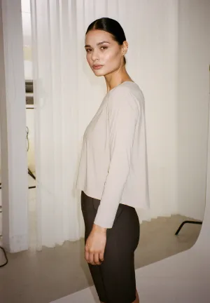 Vigga Tee Loose Shirt - mocha