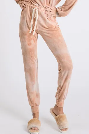Vintage Apricot Tie Dye Waist Tie Joggers 11/4/24 9186