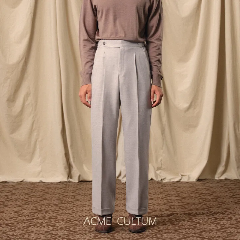 Virgin Wool Flannel Trousers