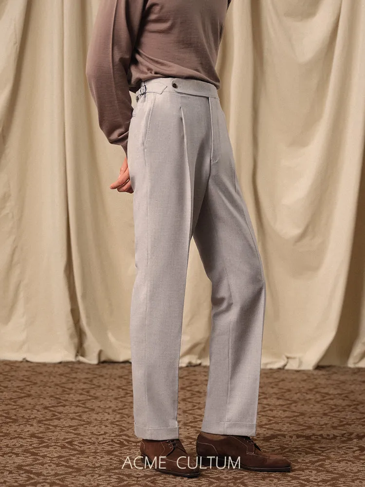 Virgin Wool Flannel Trousers